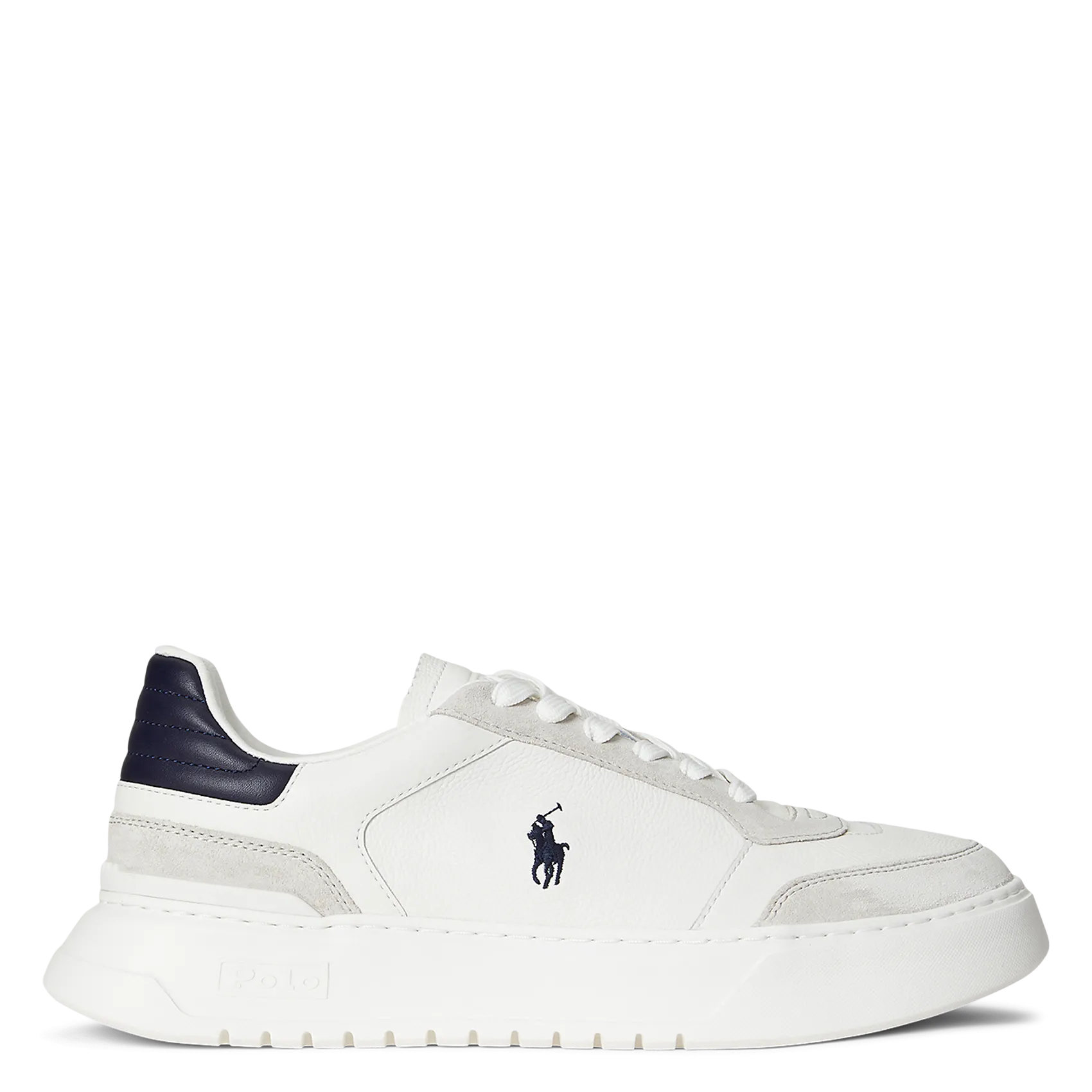 Sneaker aus Leder Weiss