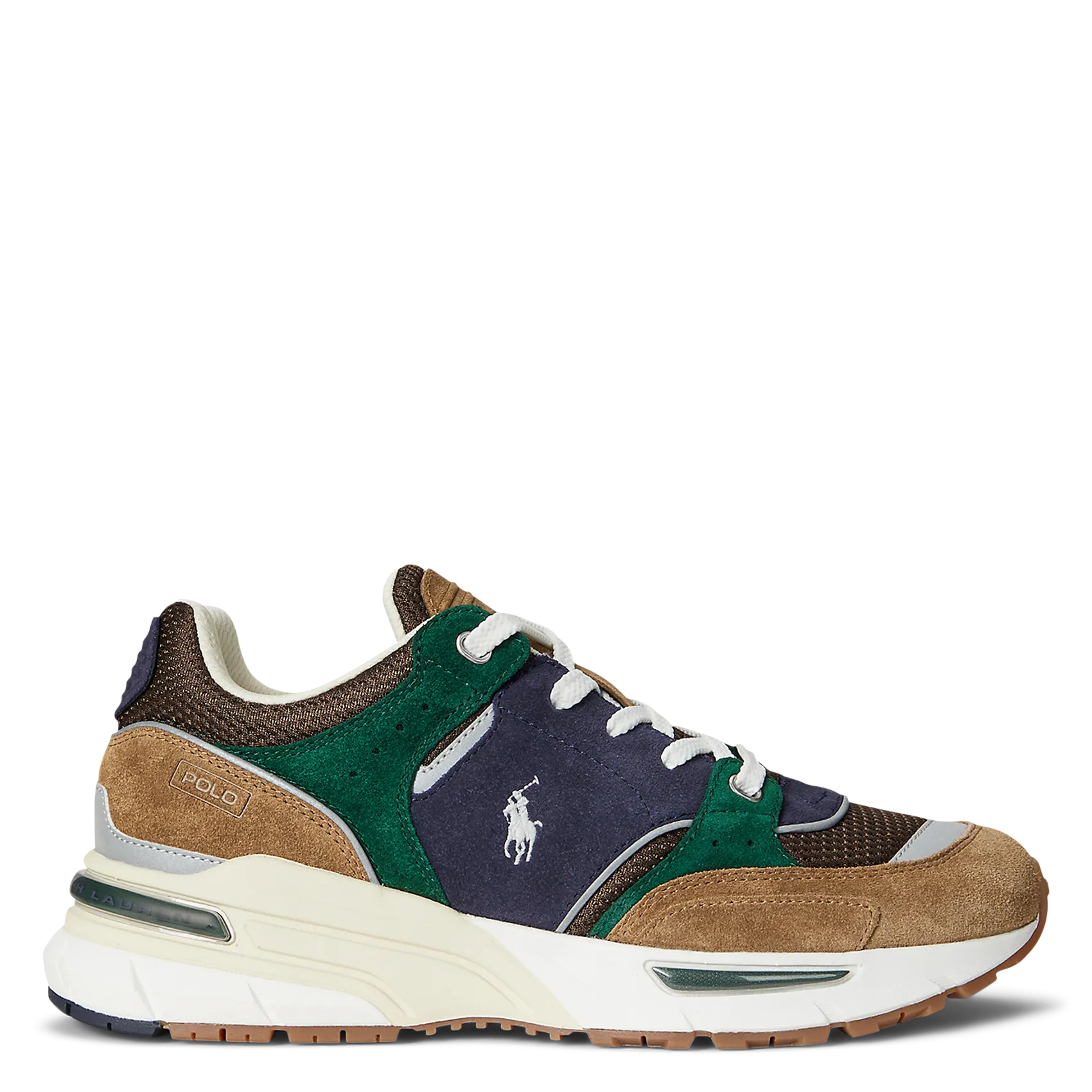 Sneaker aus Material-Mix Mehrfarbig