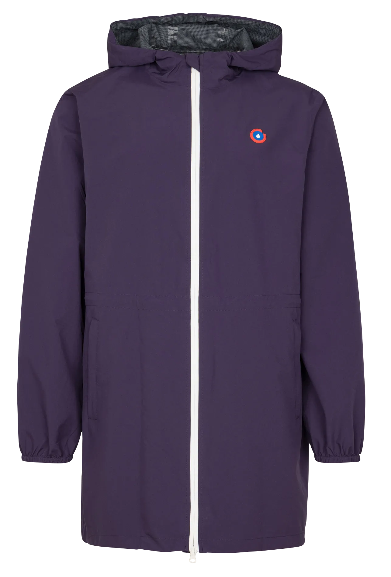 Langer faltbarer Regenmantel mit Kapuze Violett AMELOT