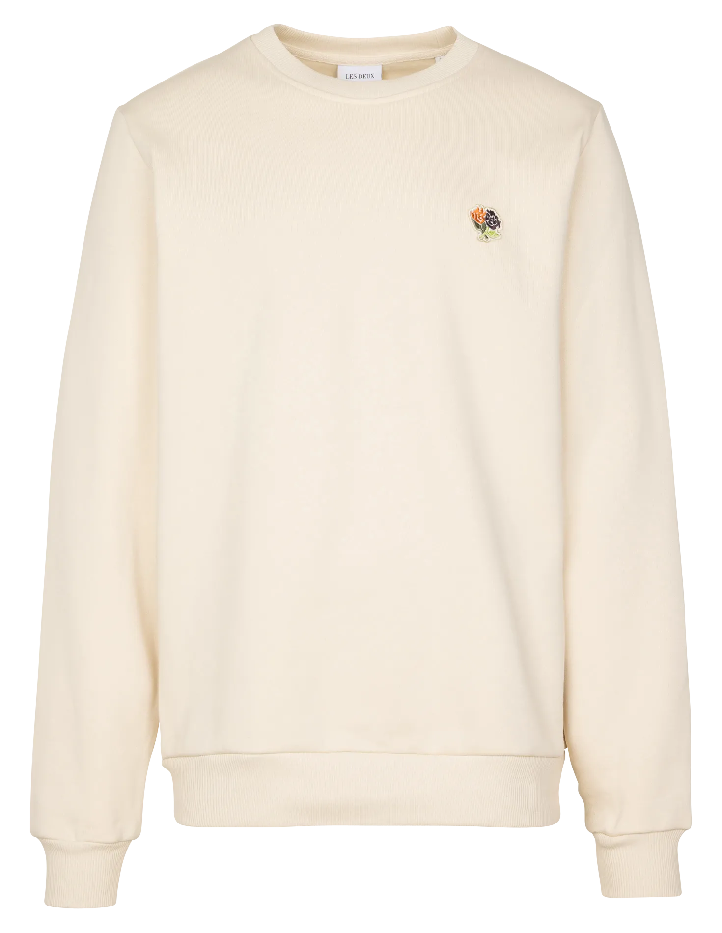 Gerader Sweater mit Stickerei aus Baumwolle Beige FELIPE