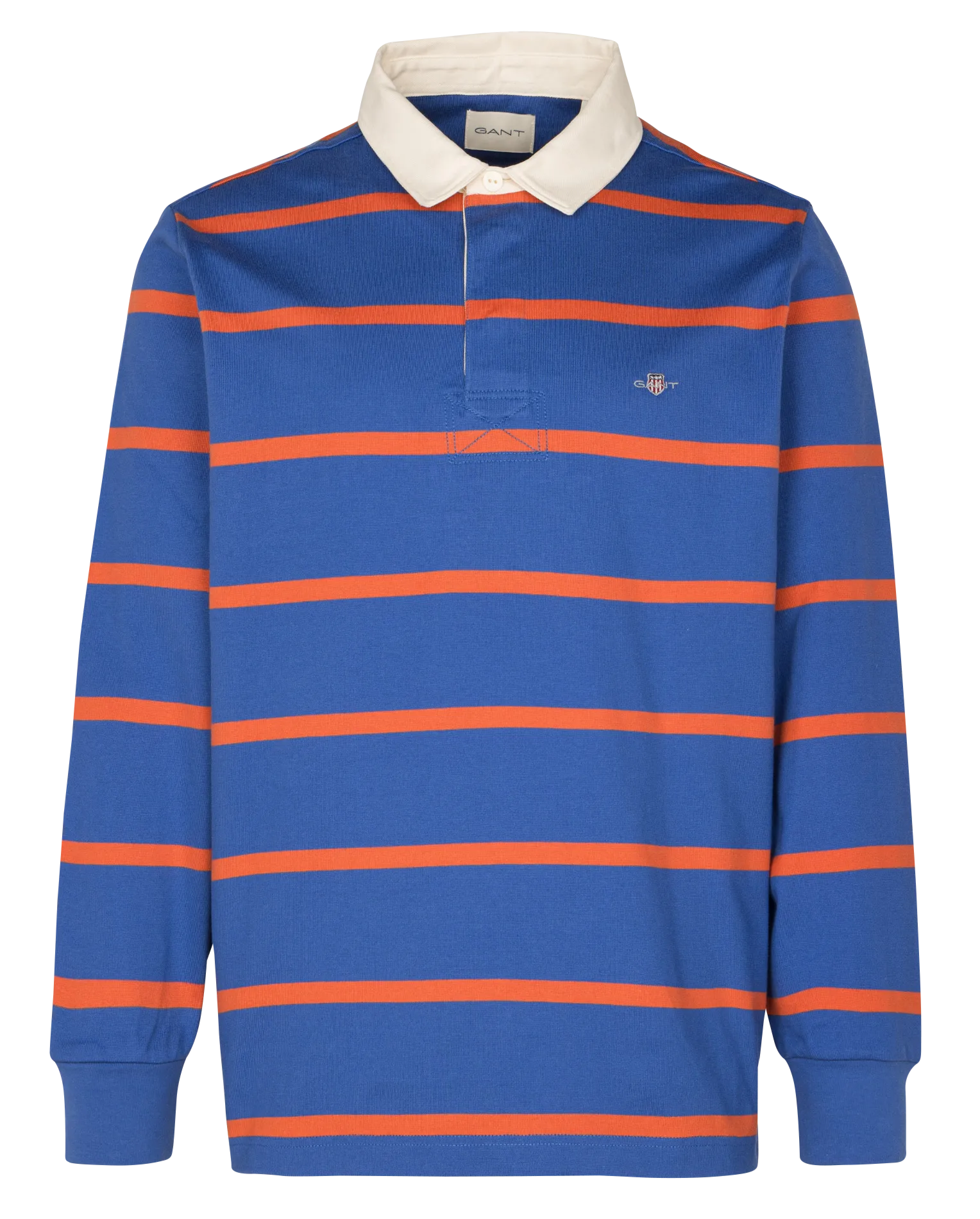 Gerade geschnittenes Poloshirt aus Baumwolle Blau