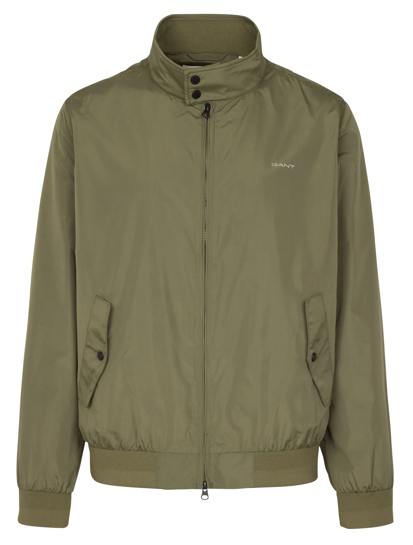 Gerader Blouson mit Stehkragen Grun