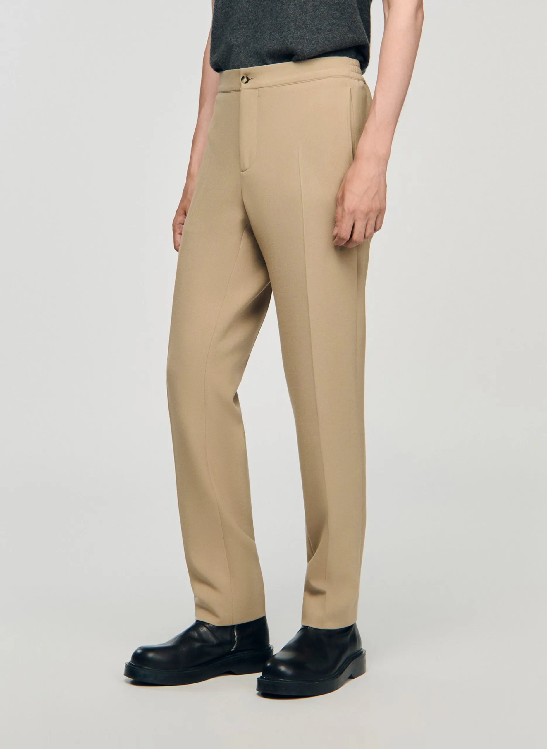 Bundfaltenhose Beige