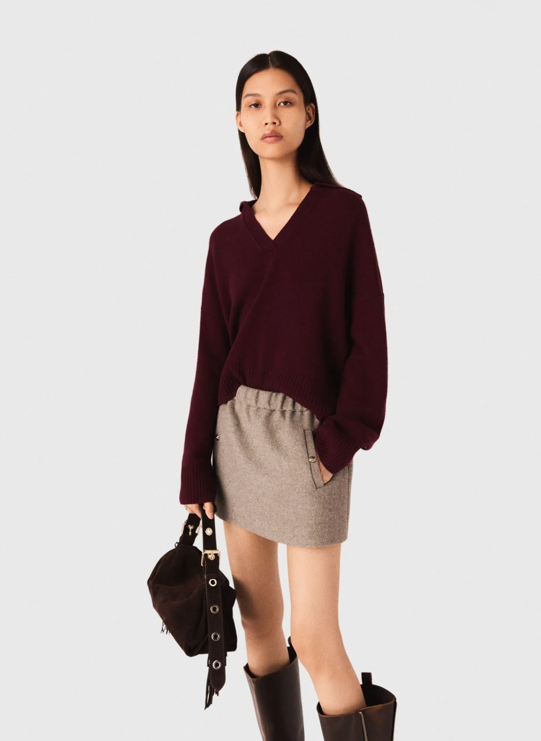 Clara- Kurzer Rock Beige