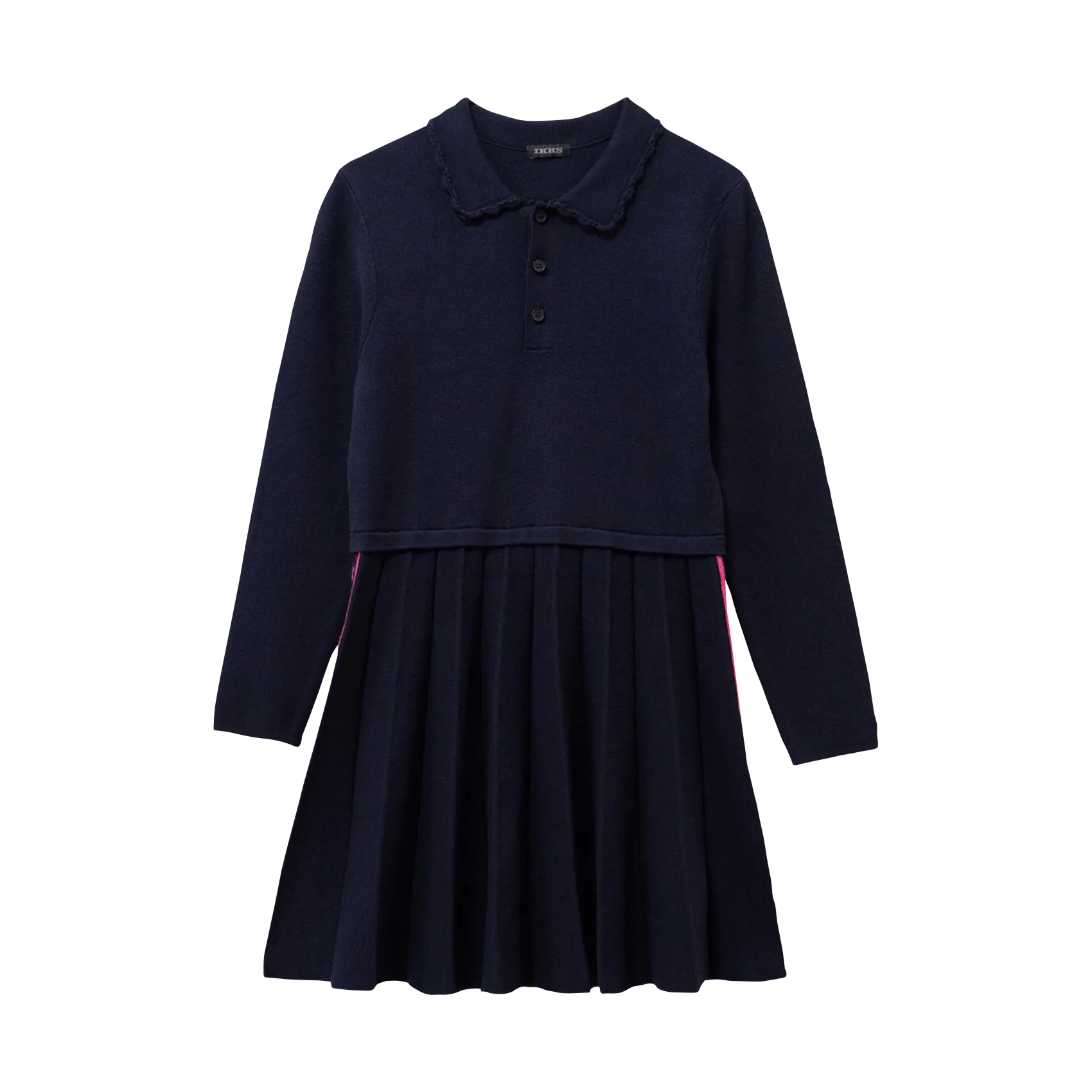 Kurzkleid mit klassischem Kragen Blau