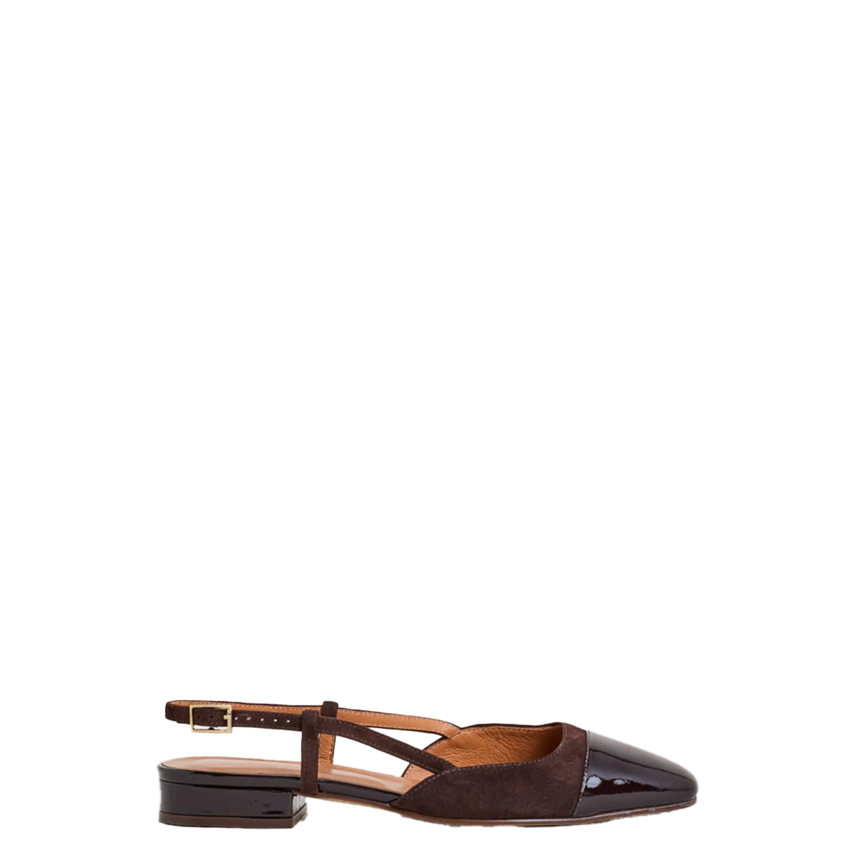 Halbhohe Ledersandalen Braun DHAPOU