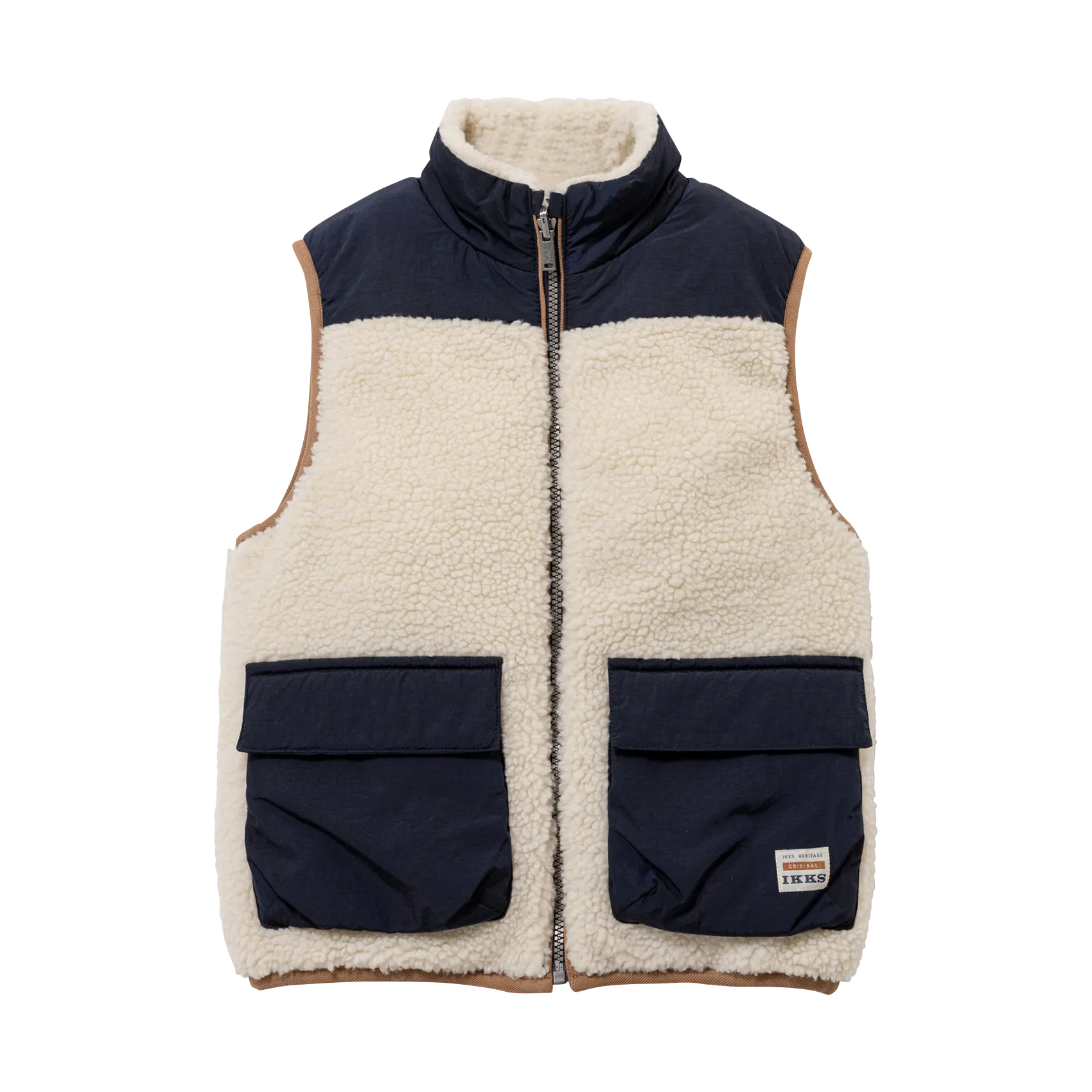 Daunenjacke mit Stehkragen Weiss