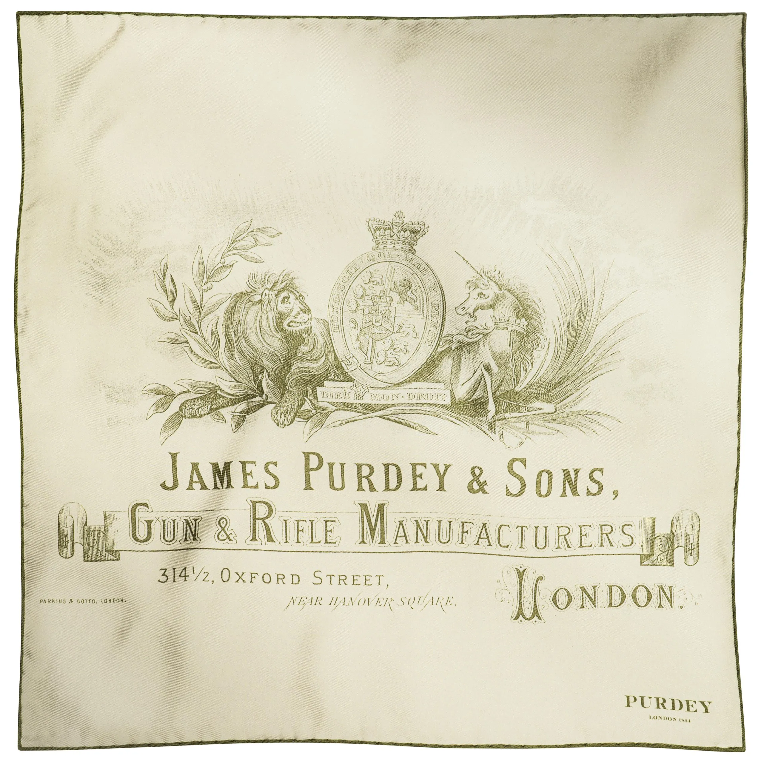 Purdey Einstecktuch Oxford Street, ecru