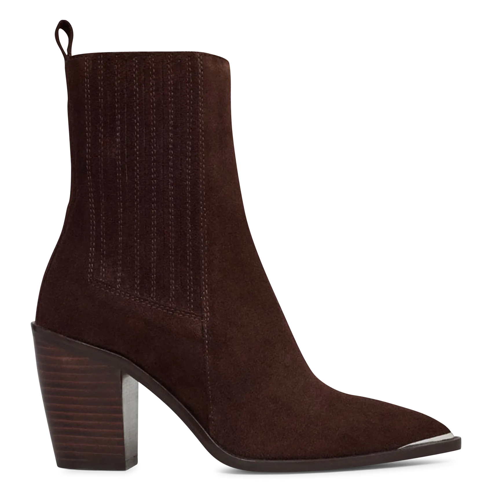 Spitze Lederstiefeletten Braun BASAMA