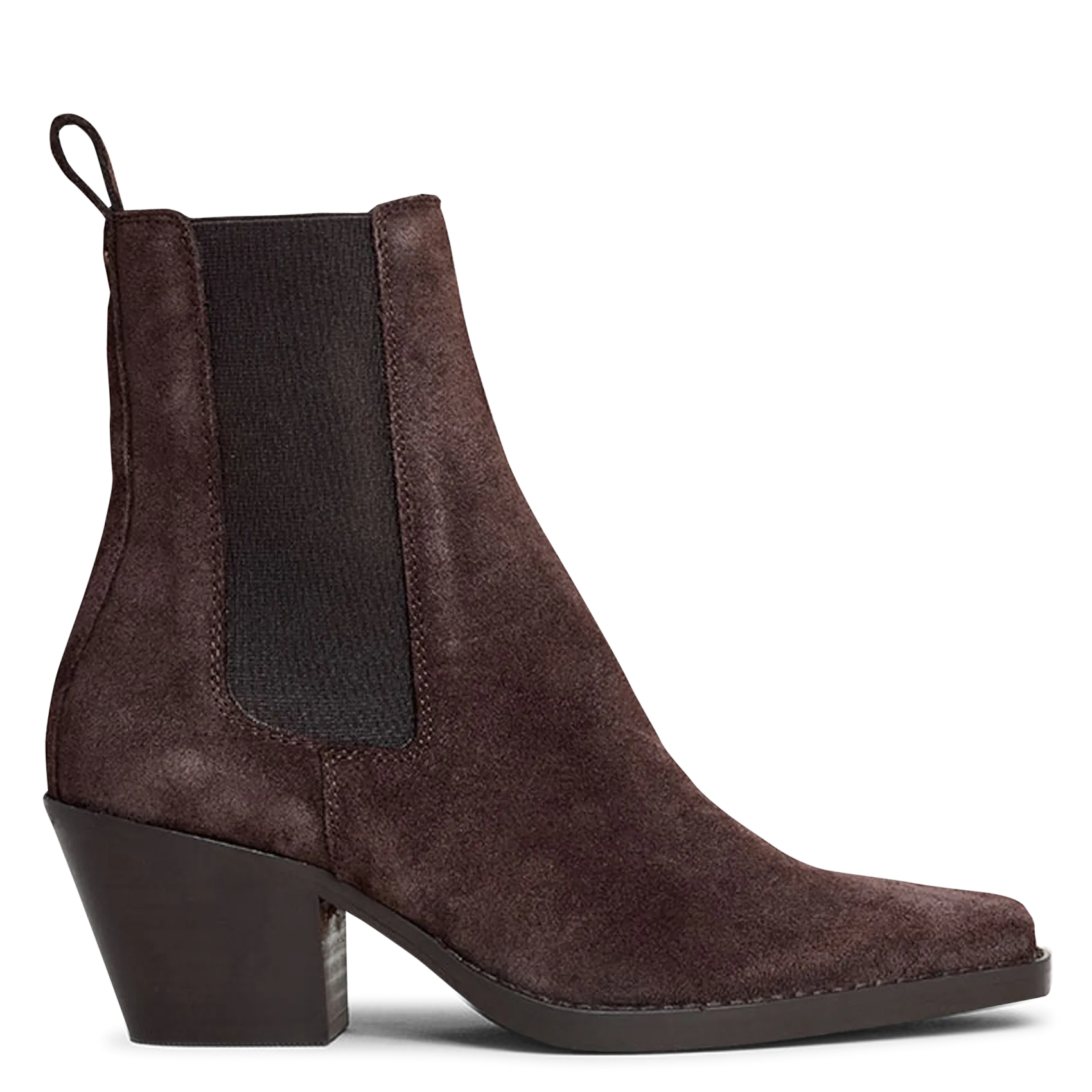 Stiefeletten aus Veloursleder Braun BOA