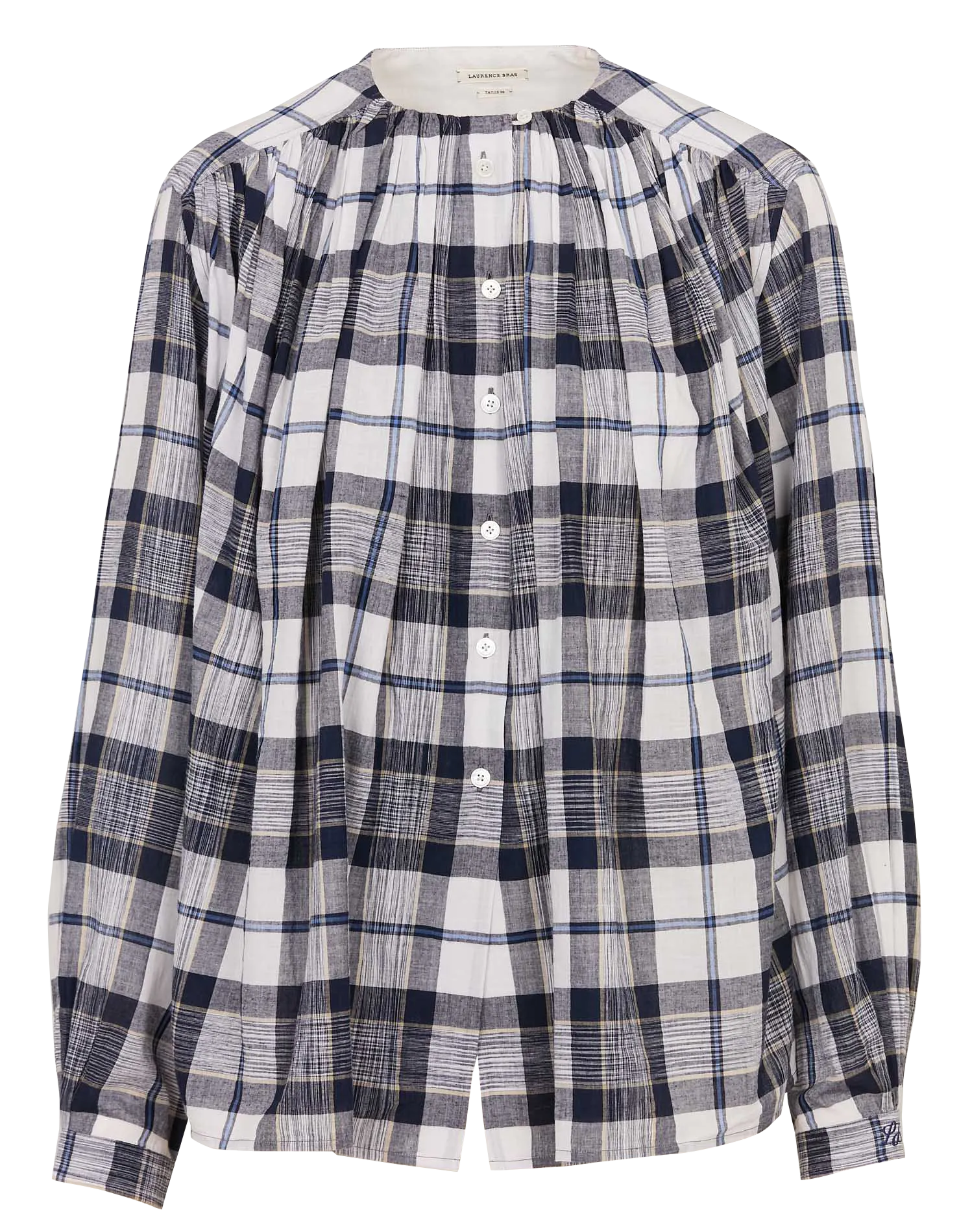 Weite Baumwollbluse Blau CALUMET