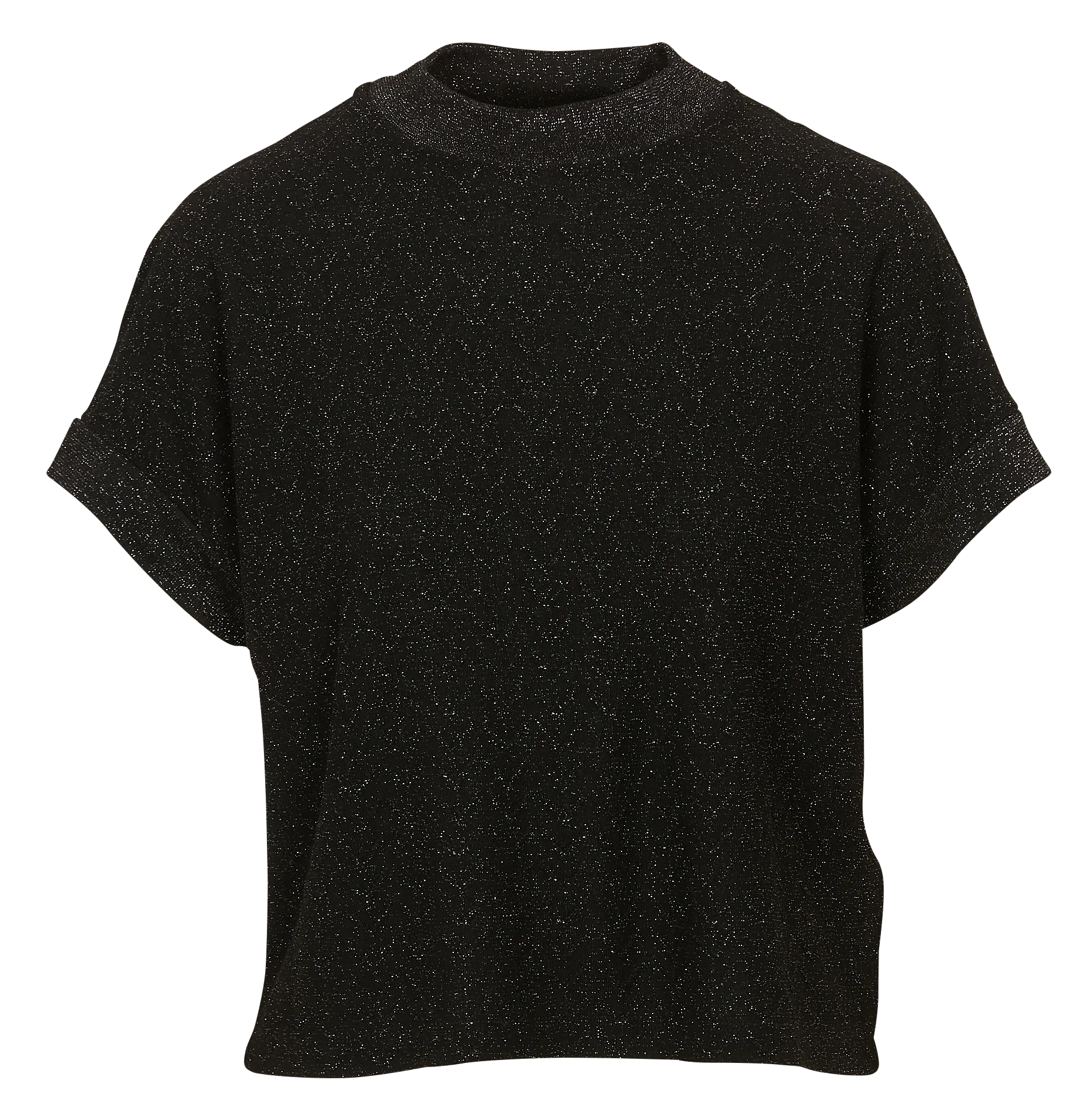 Gerader Stricktop Schwarz