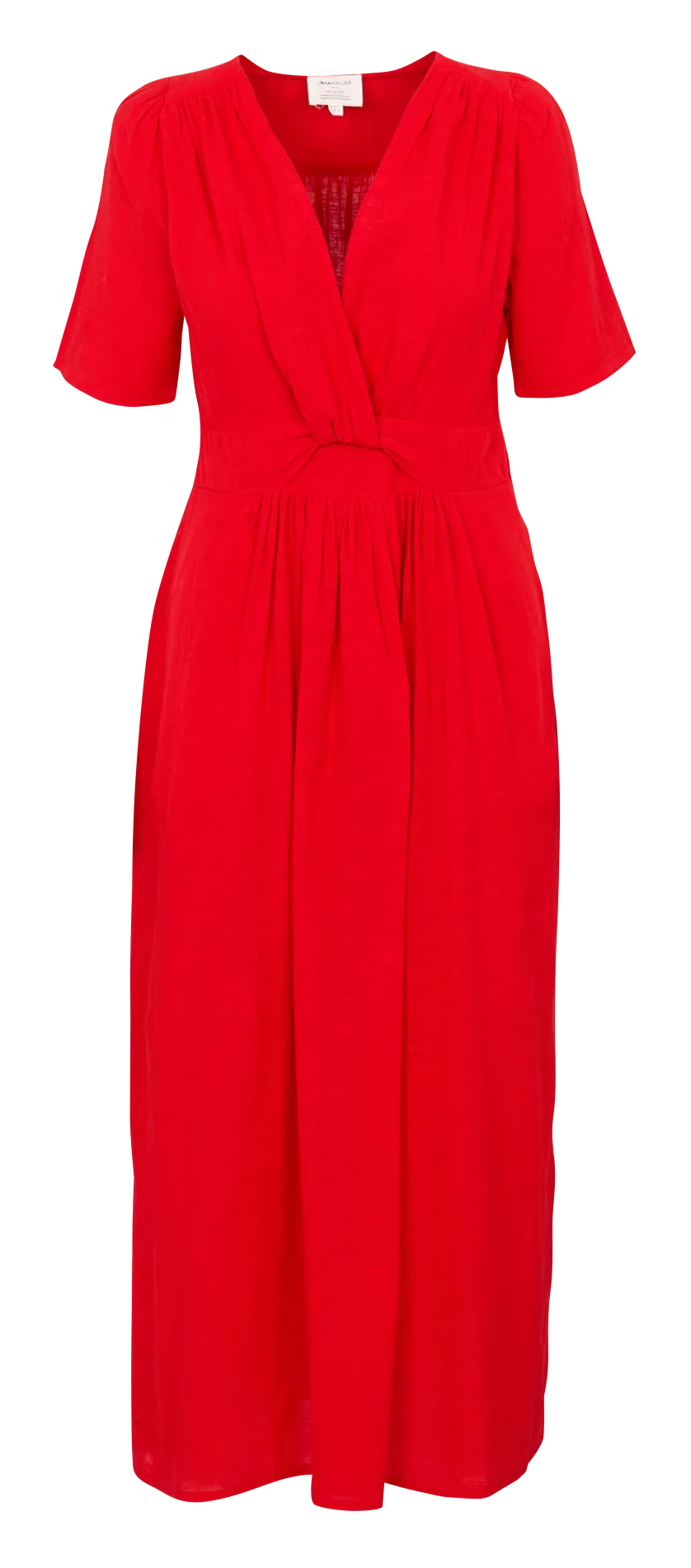 Tailliertes Maxikleid aus Baumwolle Rot LOVE