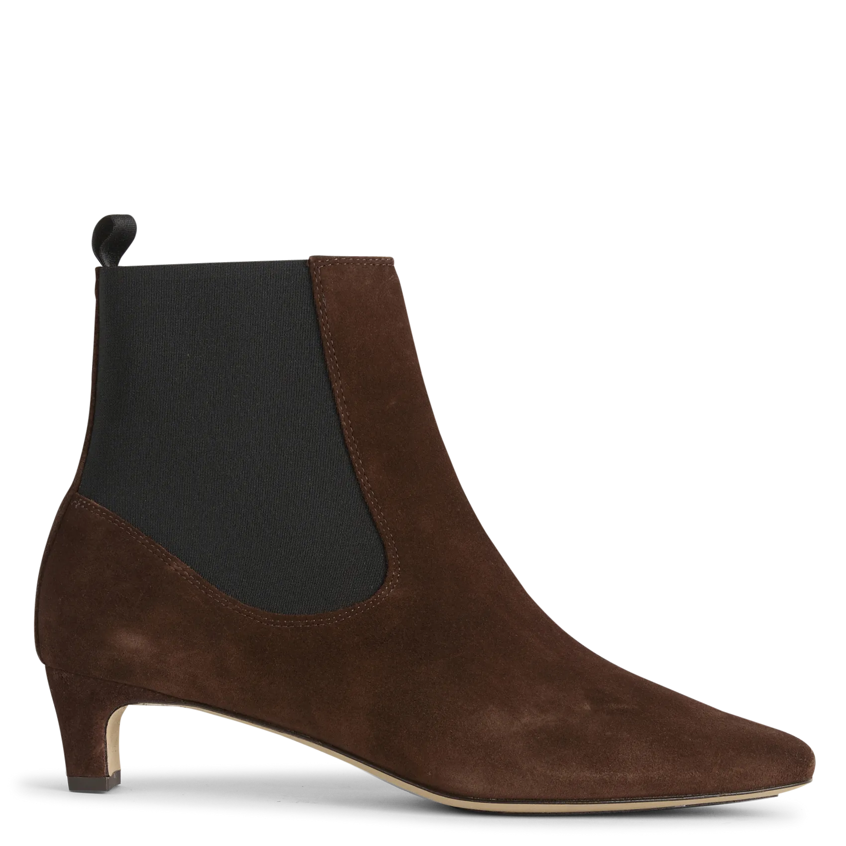 Chelsea-Stiefeletten mit Absatz aus Veloursleder Braun GABY 40