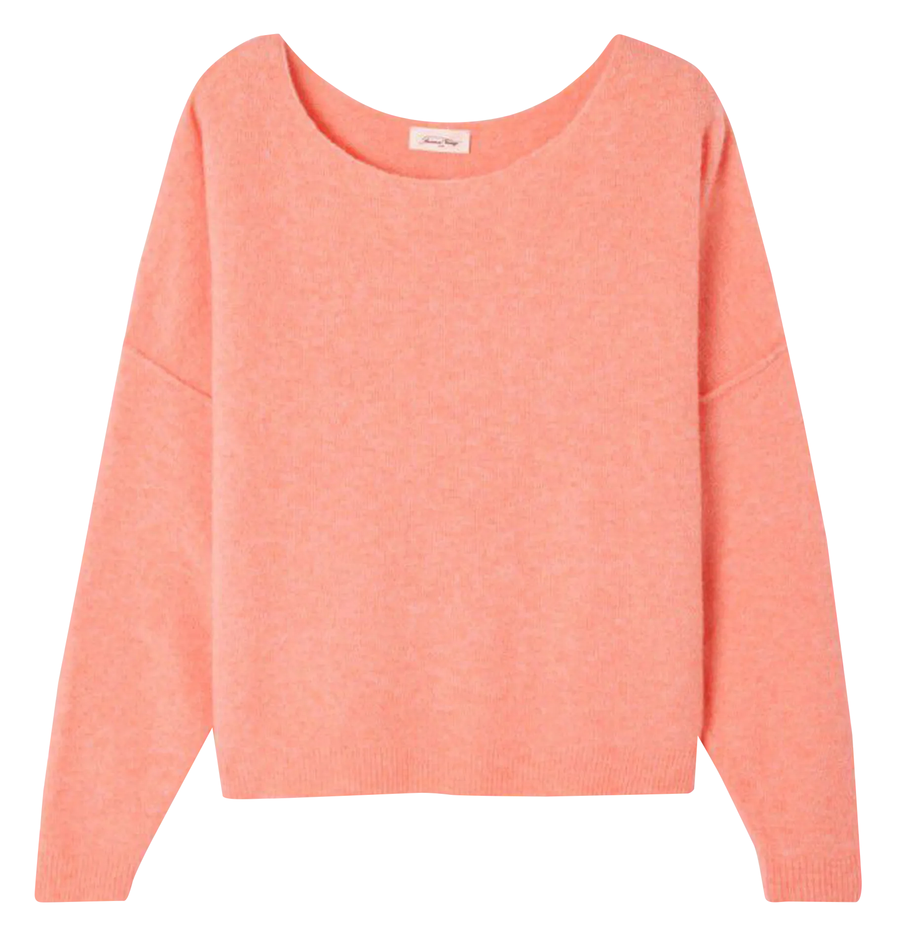 Blossom - Pullover mit U-Boot-Ausschnitt aus Wollmix Orange DAMSVILLE