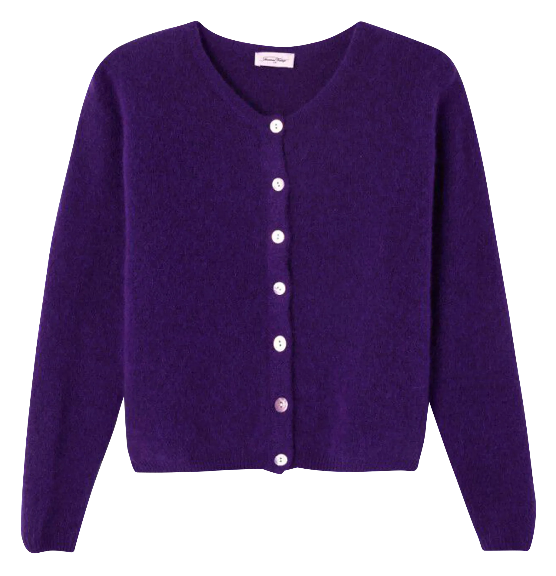 Weit geschnittene Strickjacke aus Wollmix Violett VITOW