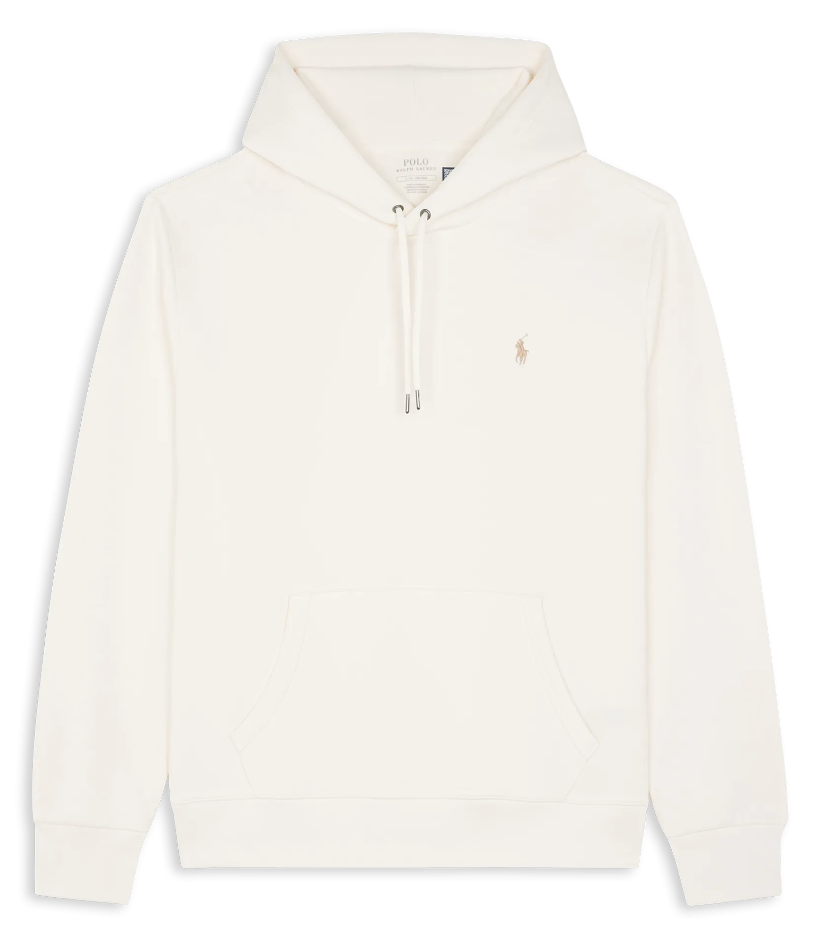 Gerade geschnittenes Kapuzensweatshirt aus Baumwoll-Mix Beige