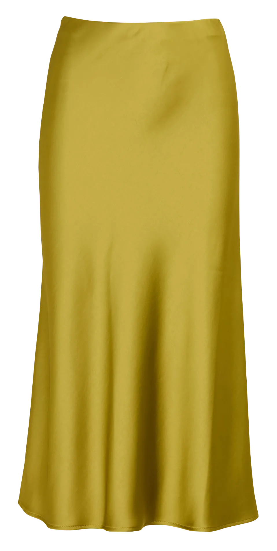 Einfarber ausgestellter Satinrock Gelb