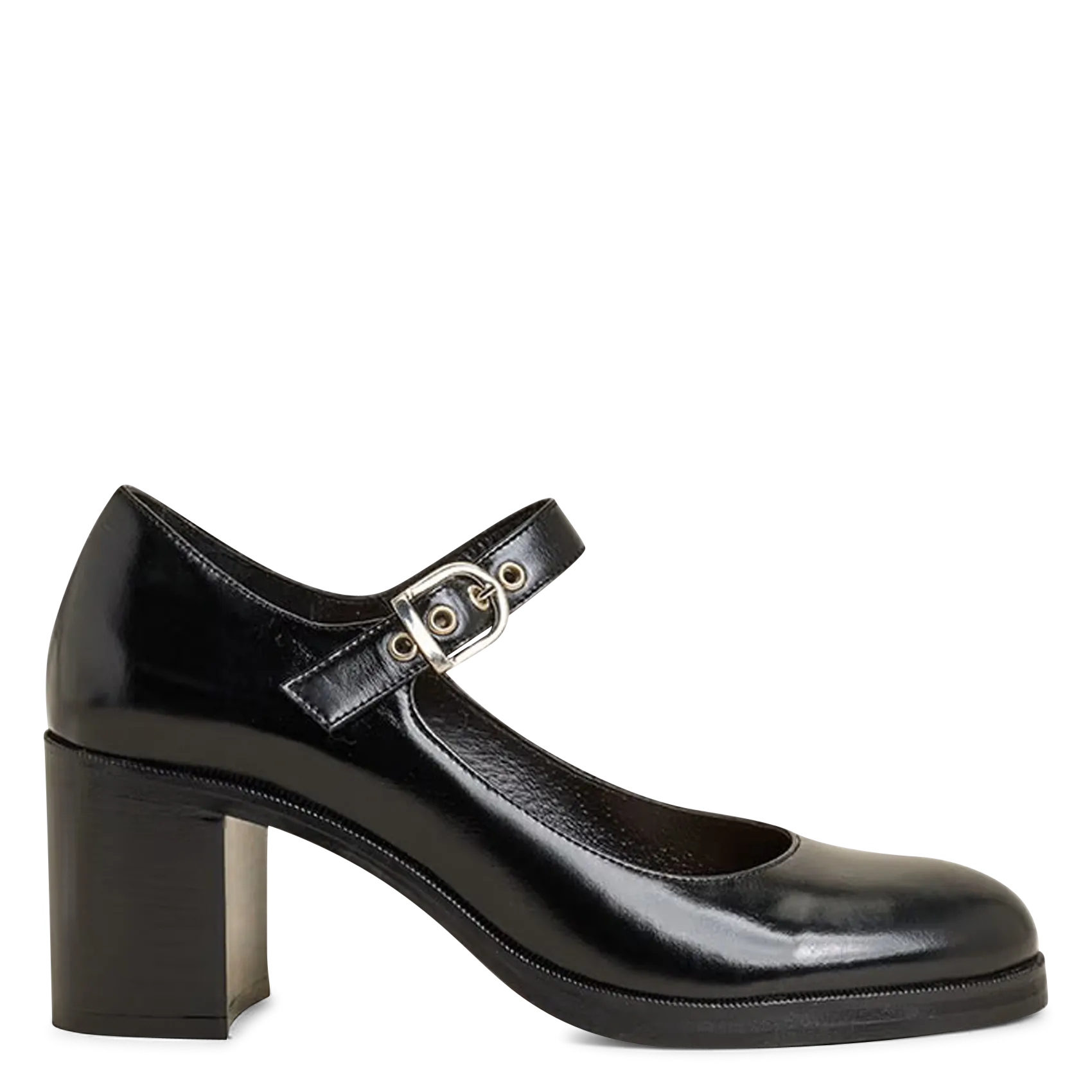 Riemchenschuhe aus Leder Schwarz VRENI