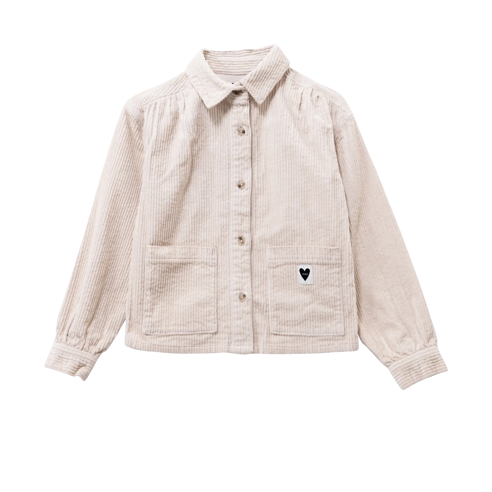 Hemdjacke aus Baumwoll-Mix mit klassischem Kragen Weiss