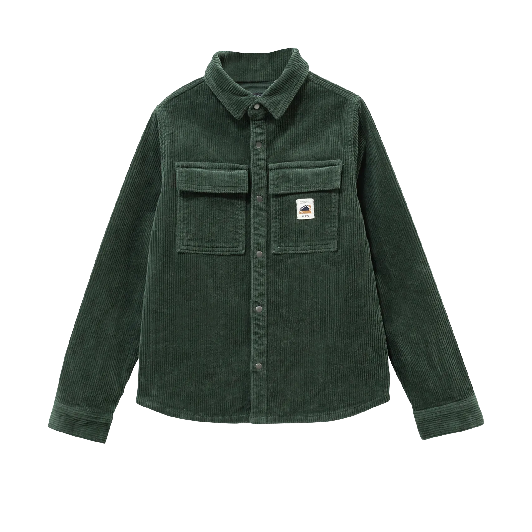 Hemdjacke aus Baumwoll-Mix mit klassischem Kragen Grun