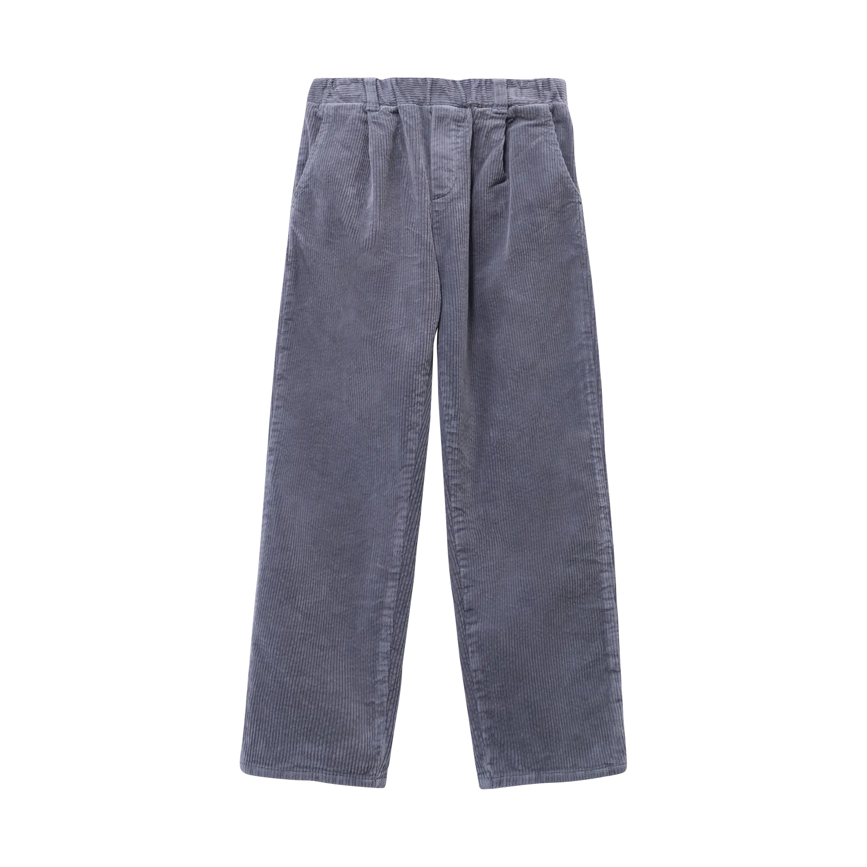 Gerade geschnittene Baumwollhose Blau