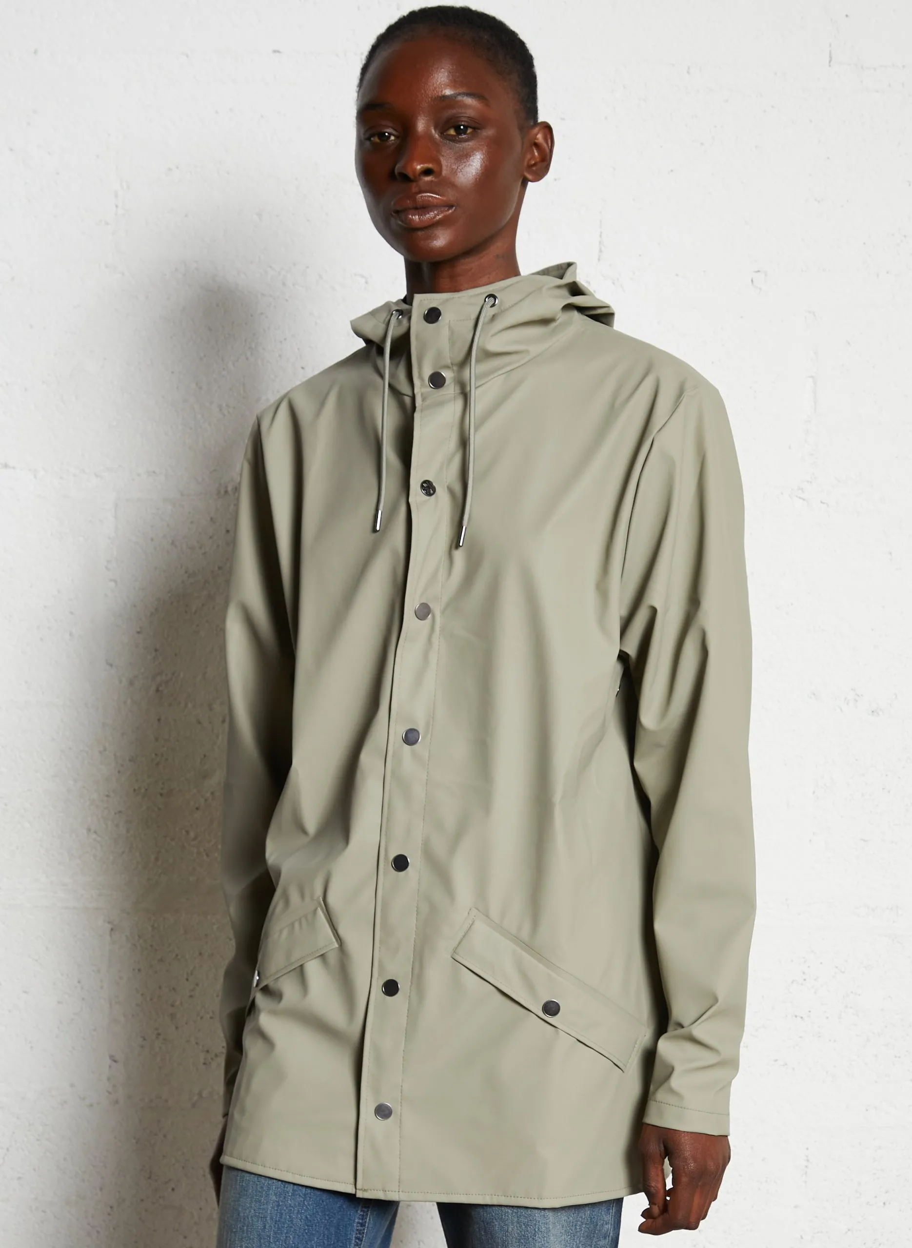 Wasserabweisende Windjacke mit Kapuze Grun