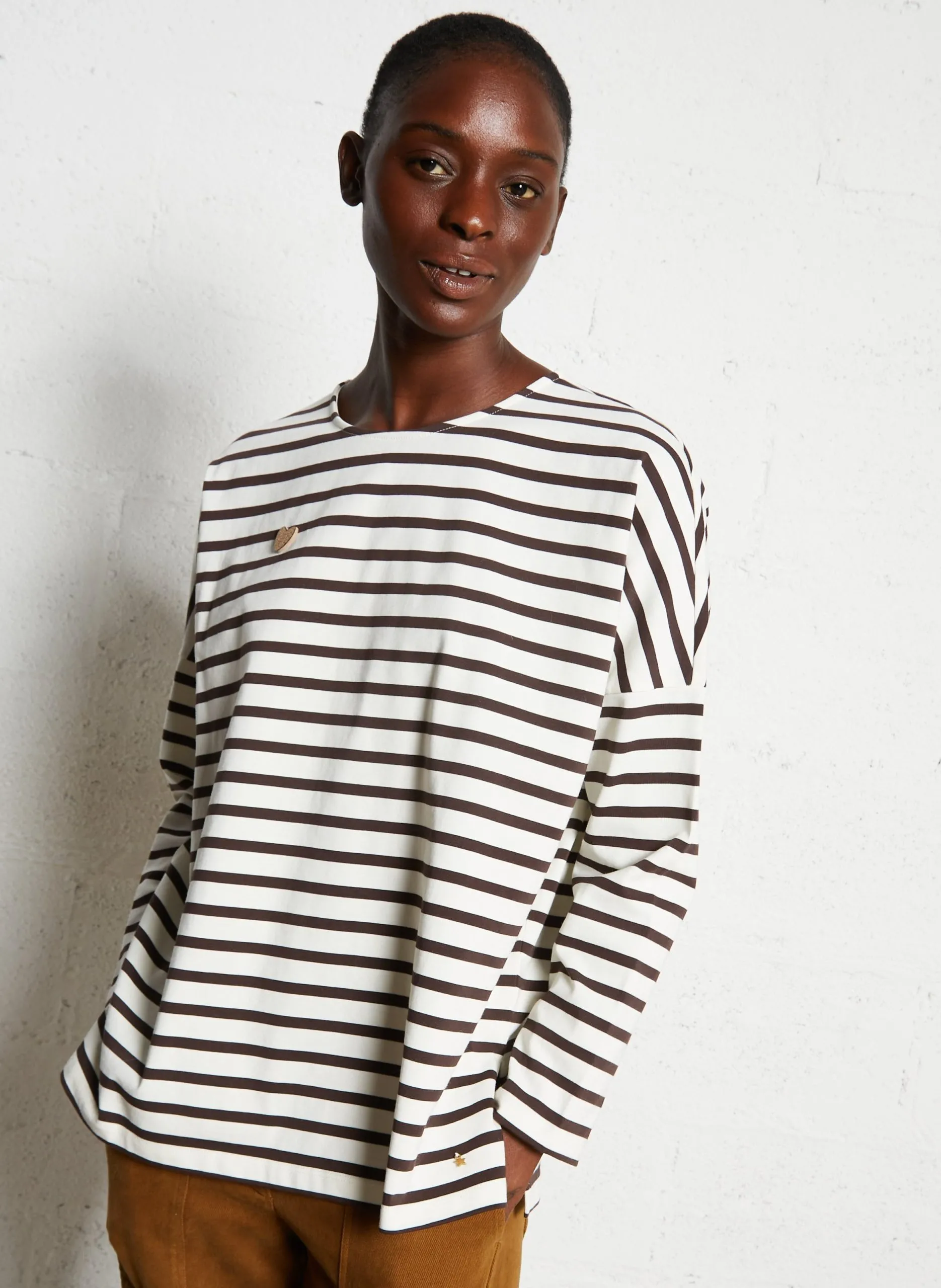 Oversize-Baumwoll-T-Shirt Weiss FILLY