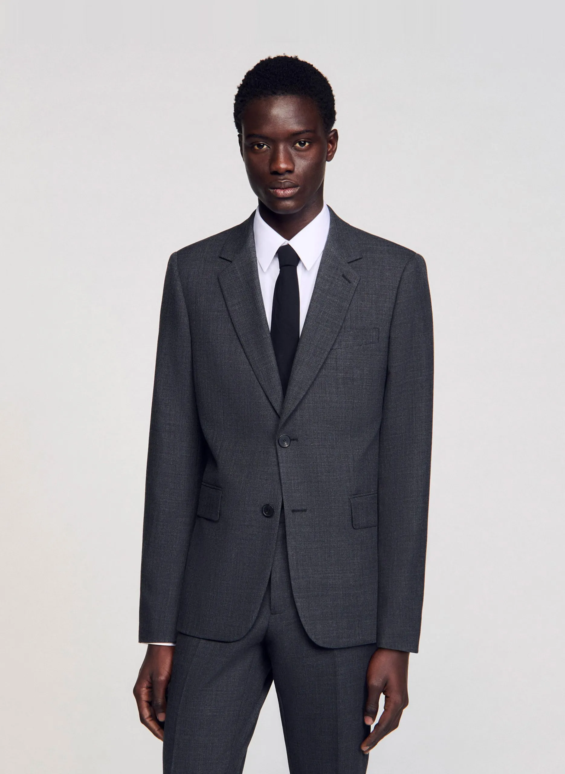 Sakko aus Wolle Grau