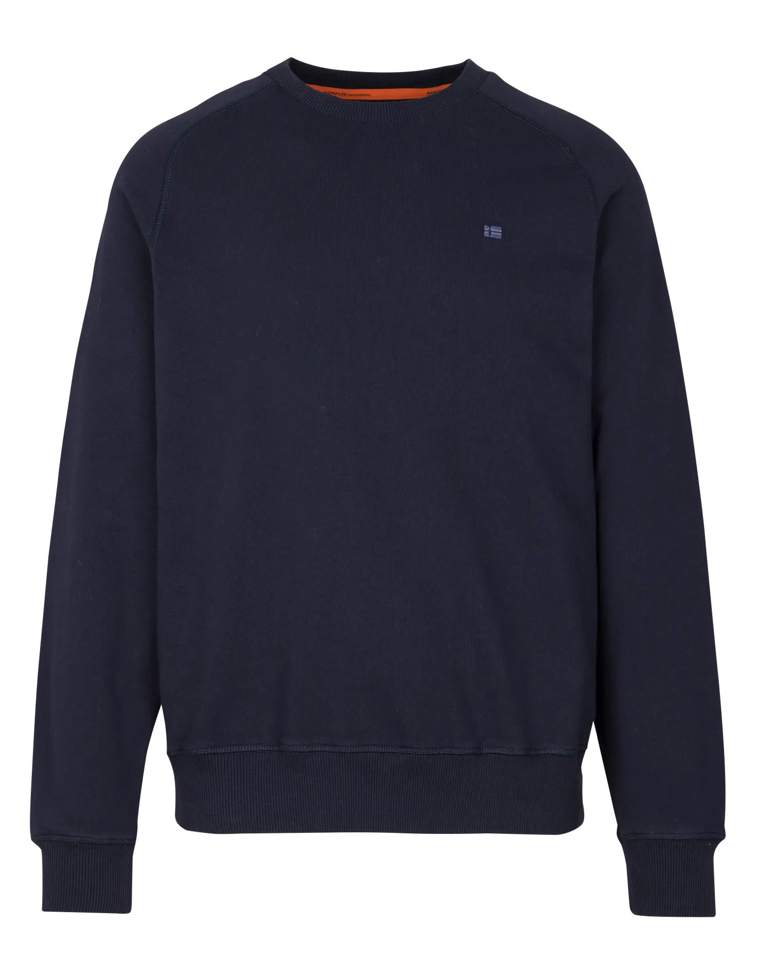 Gerade geschnittenes Rundhals-Sweatshirt aus Baumwolle Blau B-NEDLES