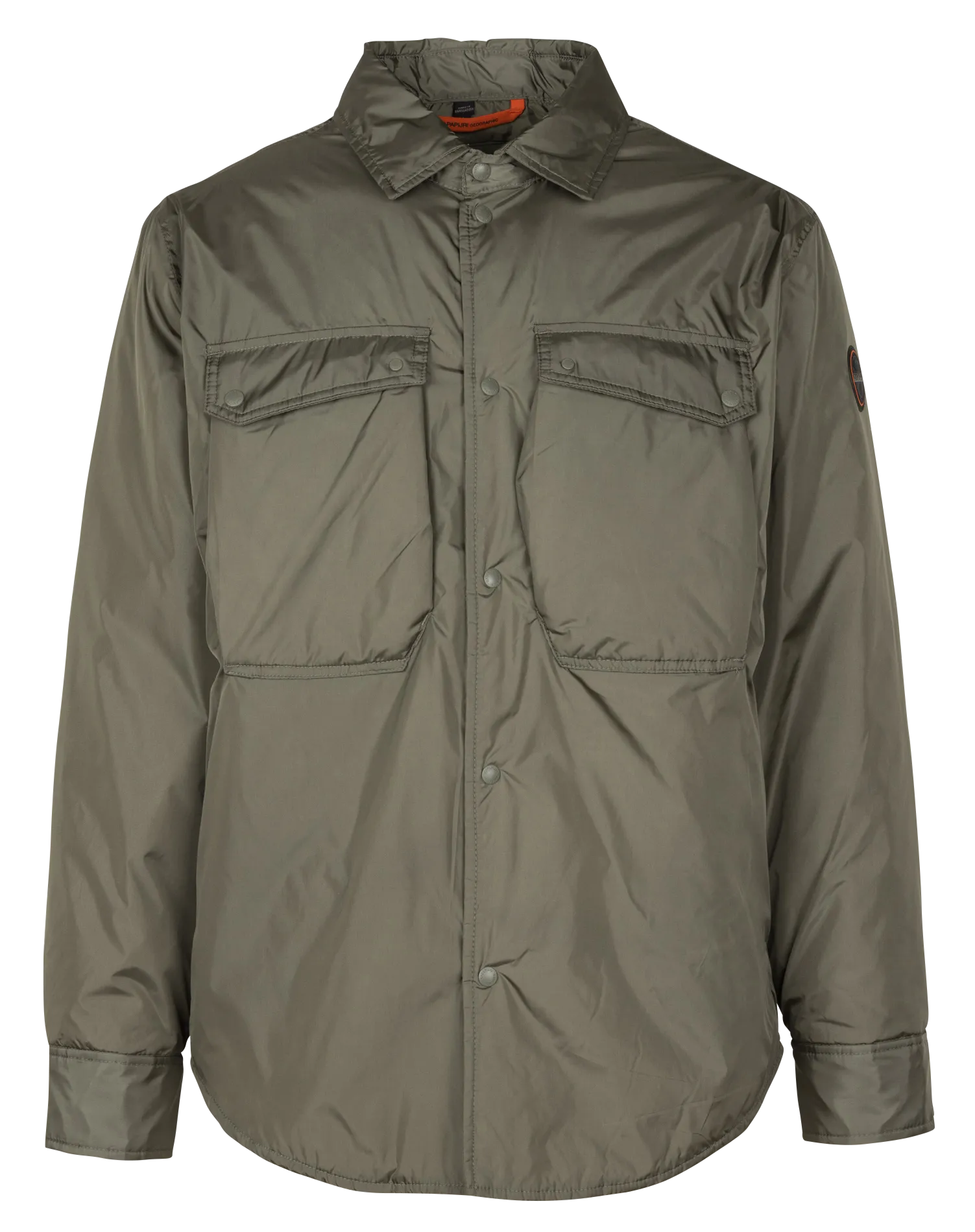 Daunenjacke mit klassischem Kragen Grun O-CASIES