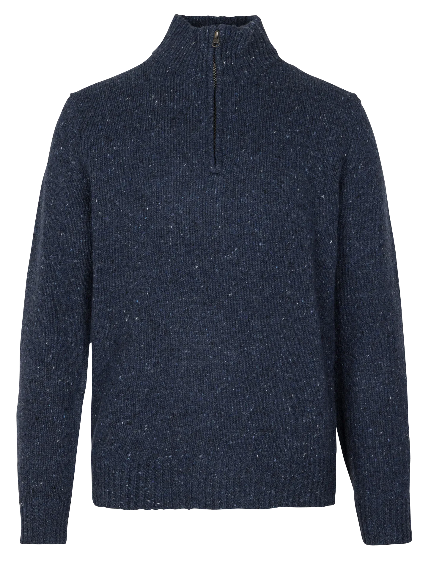 Gerade geschnittener Pullover aus Wollmix mit Stehkragen Blau DONEGAL TRUCKER
