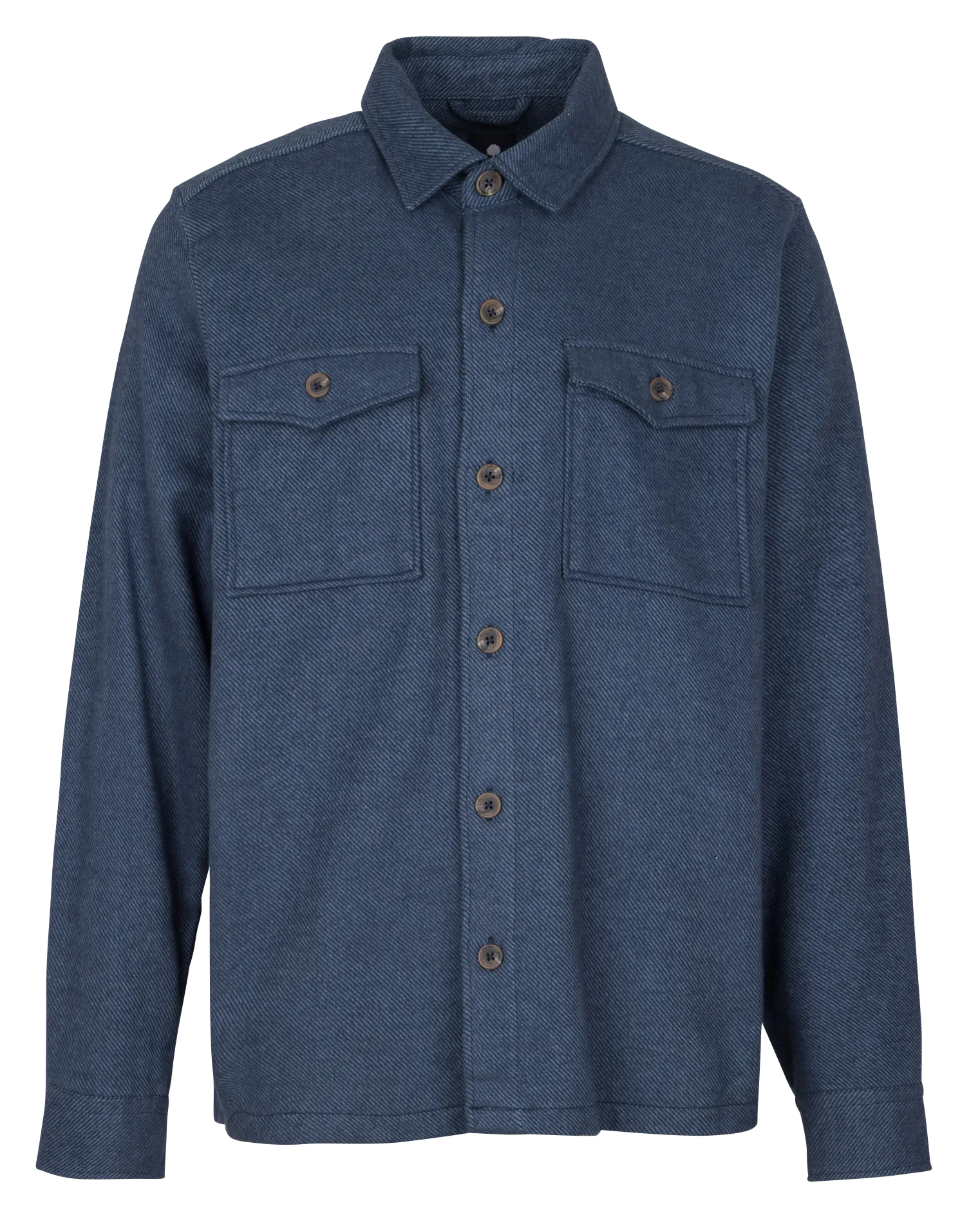 Einfarbiges Hemd aus Baumwolle Blau FLAVIGNY