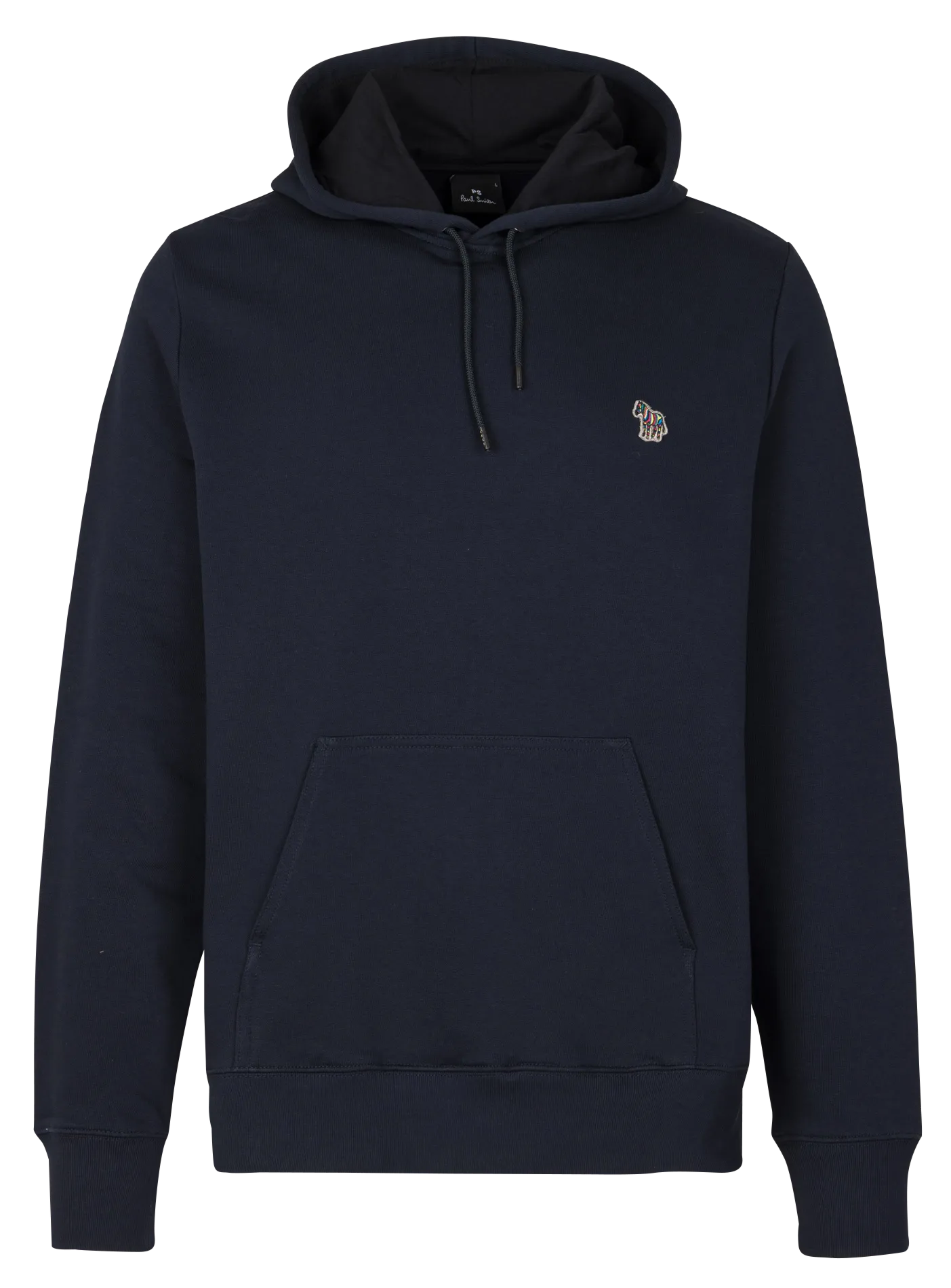 Einfarbiger Bio-Baumwollkapuzenpullover Blau