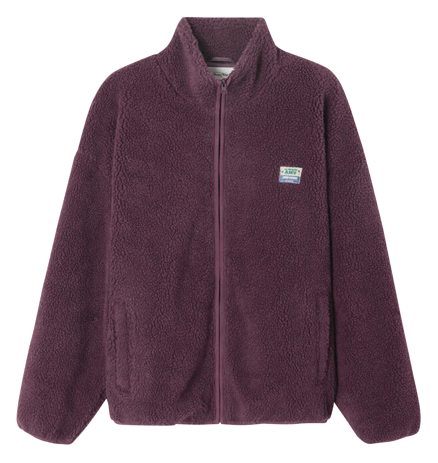 Sherpa-Jacke mit Stehkragen Rot HOKTOWN