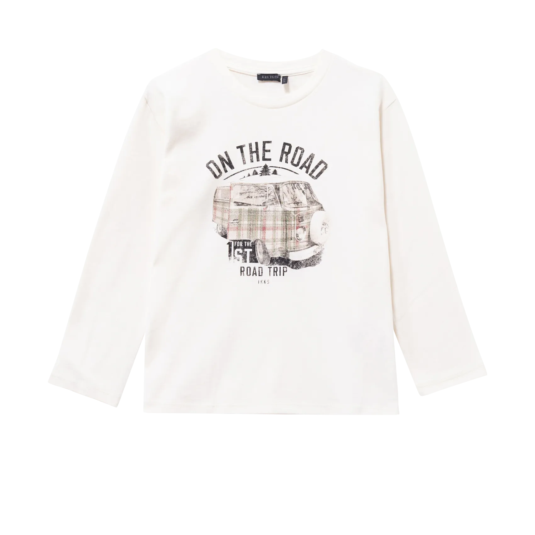 Bedrucktes Rundhals-T-Shirt aus Bio-Baumwolle Weiss