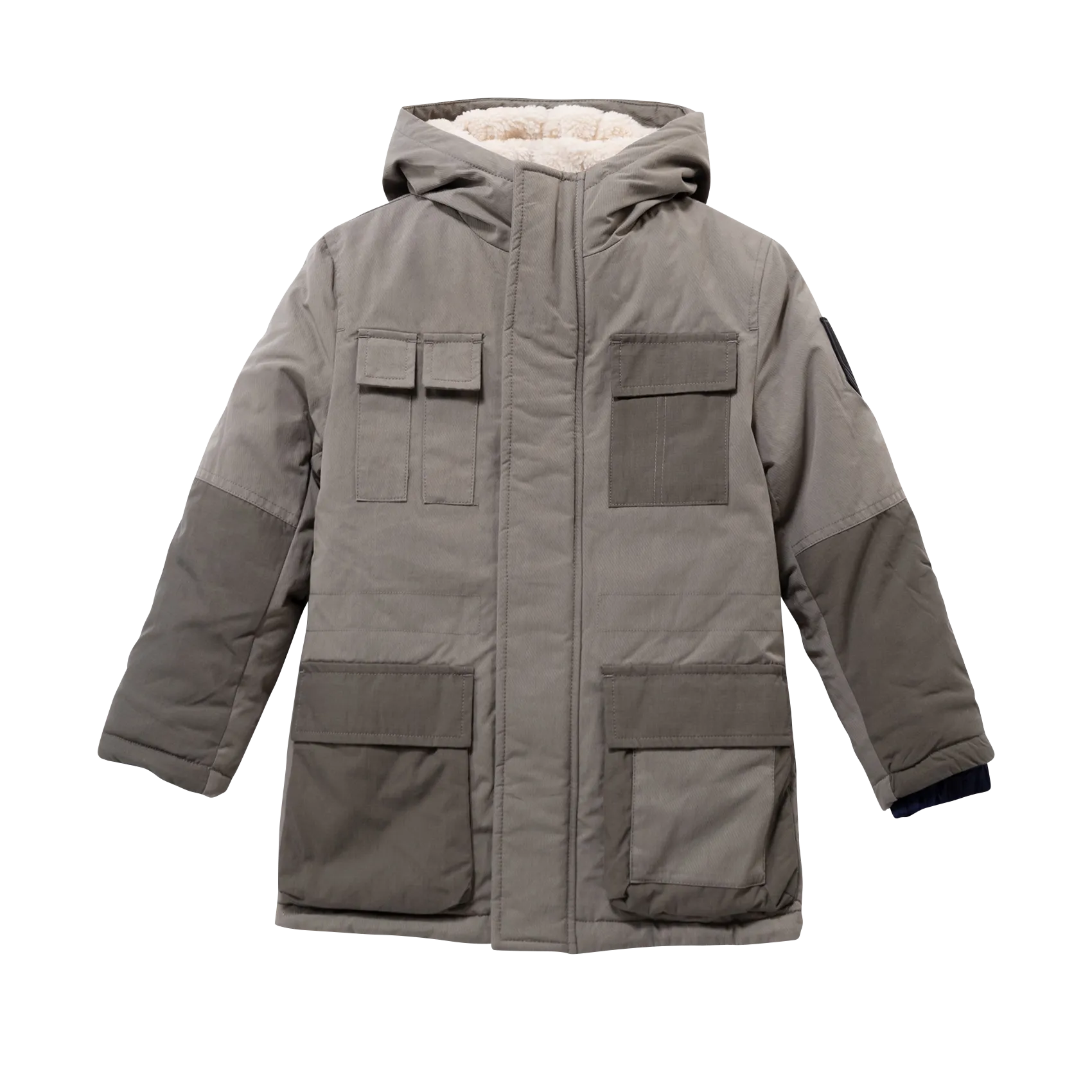 3-in-1 Parka mit reversibler Kapuze Khaki