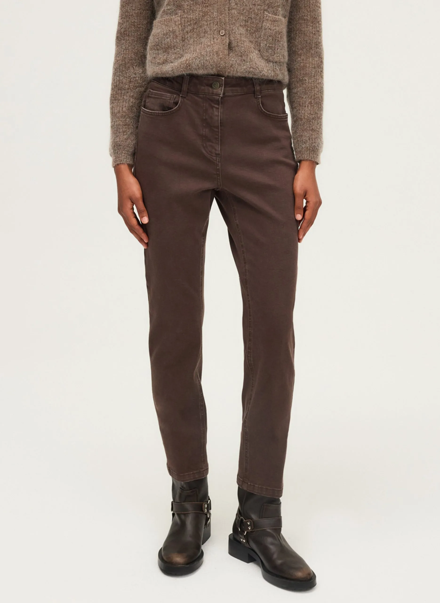 Alpes - Slim Jeans Braun COLETTE