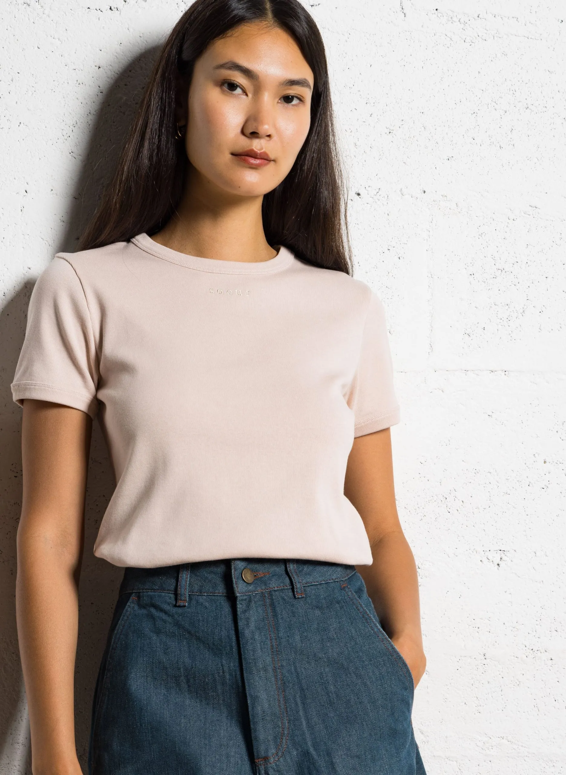 Tailliertes T-Shirt aus Baumwolle Rosa ARISTIDE