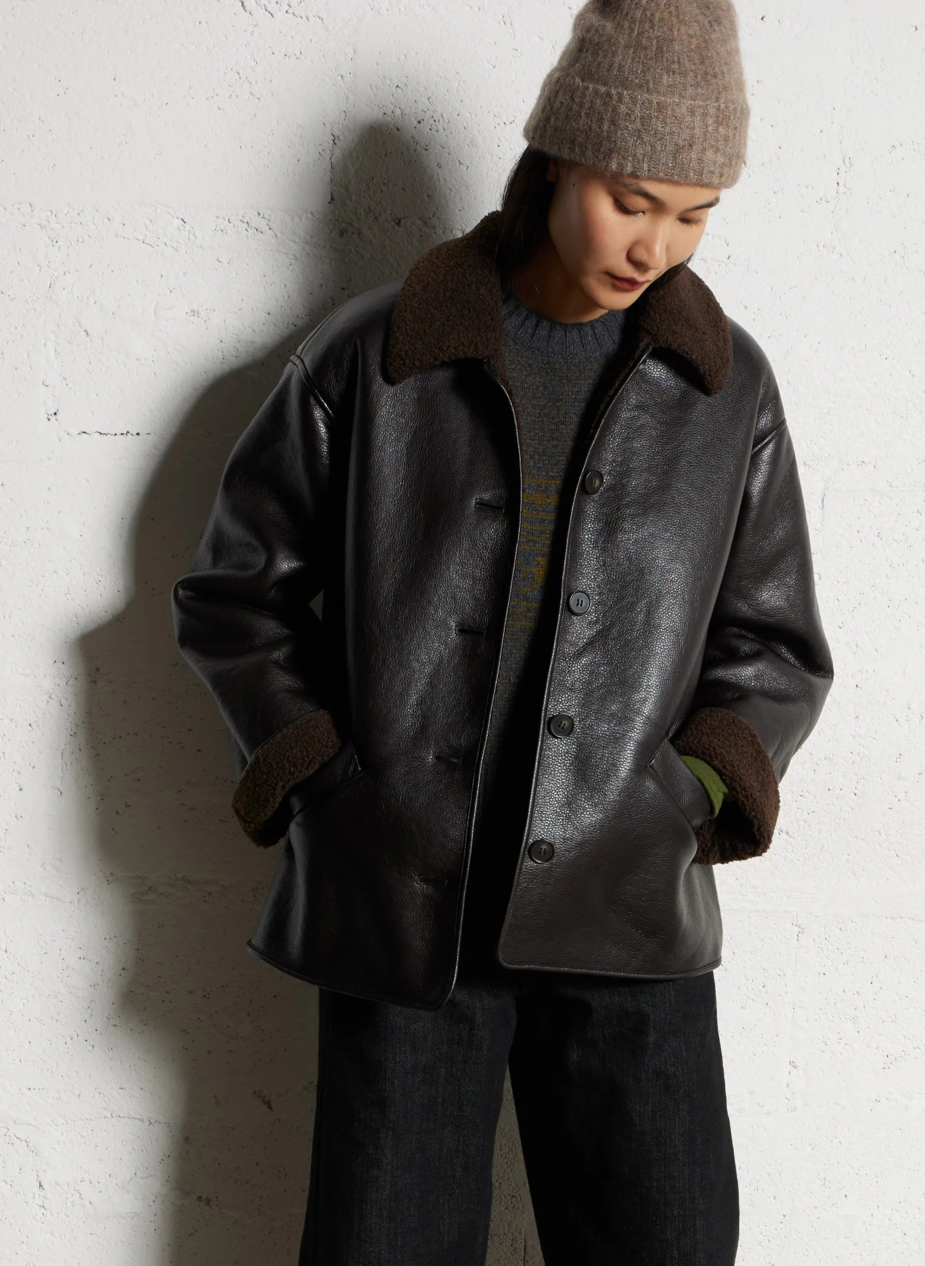 Mantel mit klassischem Kragen Braun YULIA