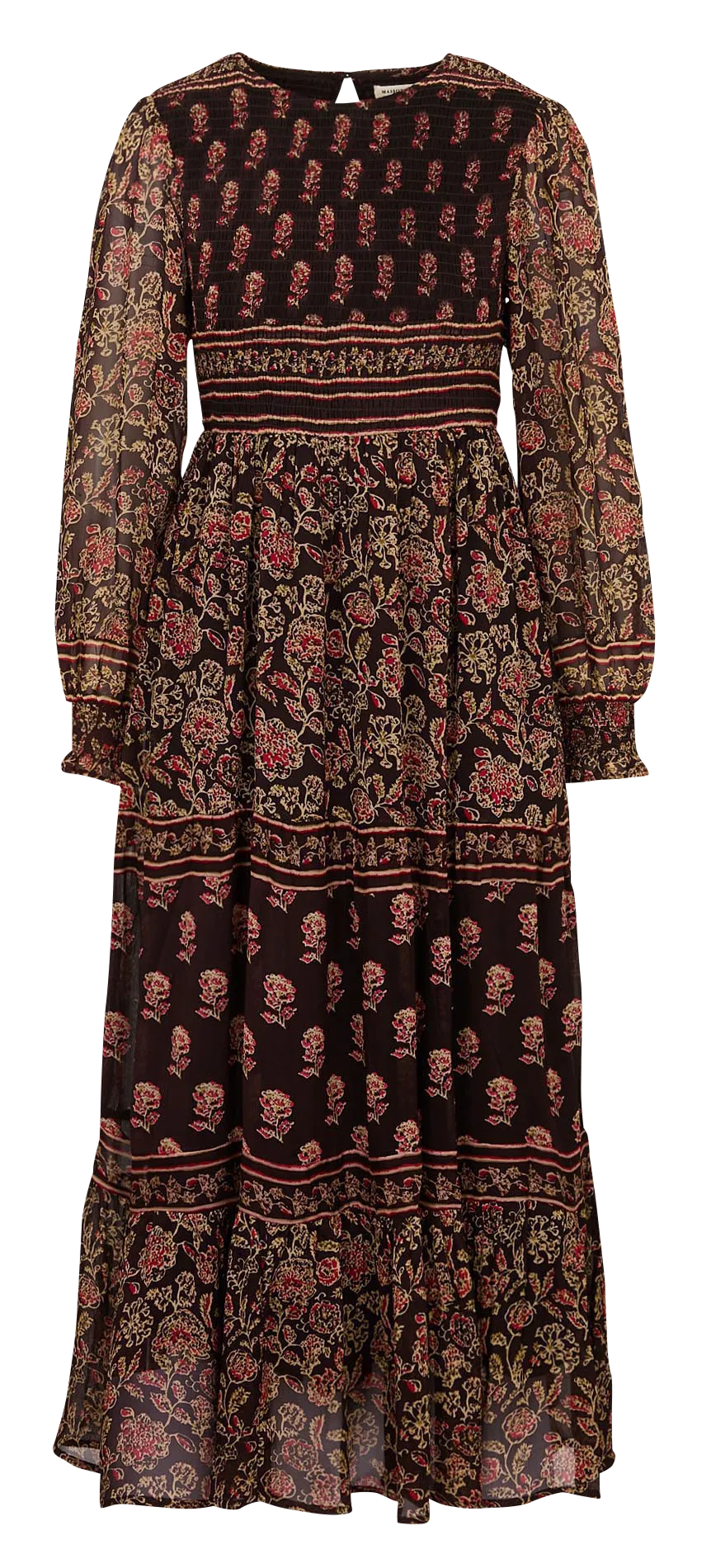 Bedrucktes Maxikleid mit Rundhalsausschnitt Mehrfarbig ARTEMISIA ANDREA