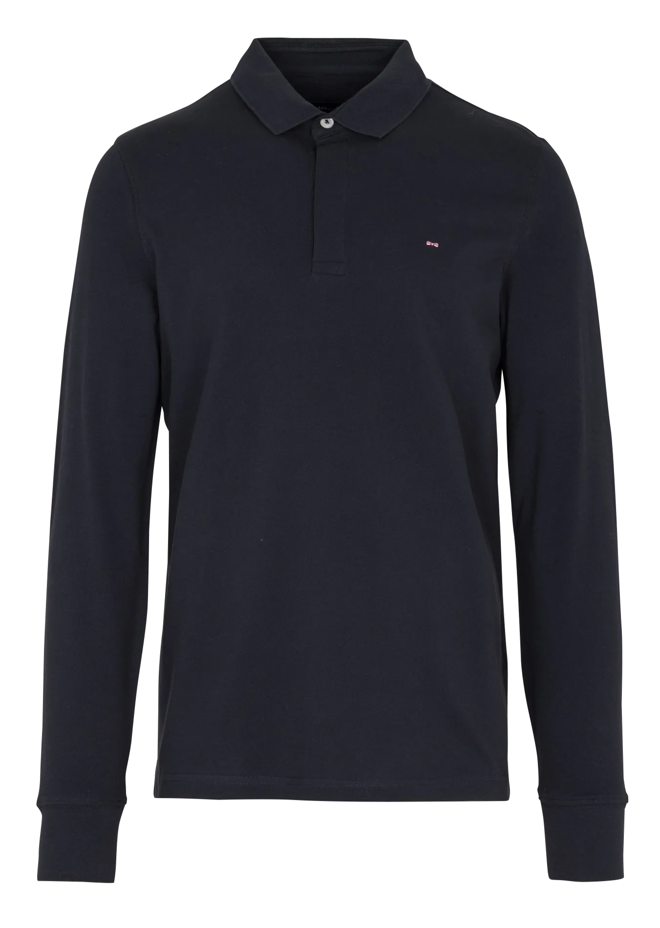 Gerade geschnittenes Poloshirt aus Baumwoll-Mix Blau