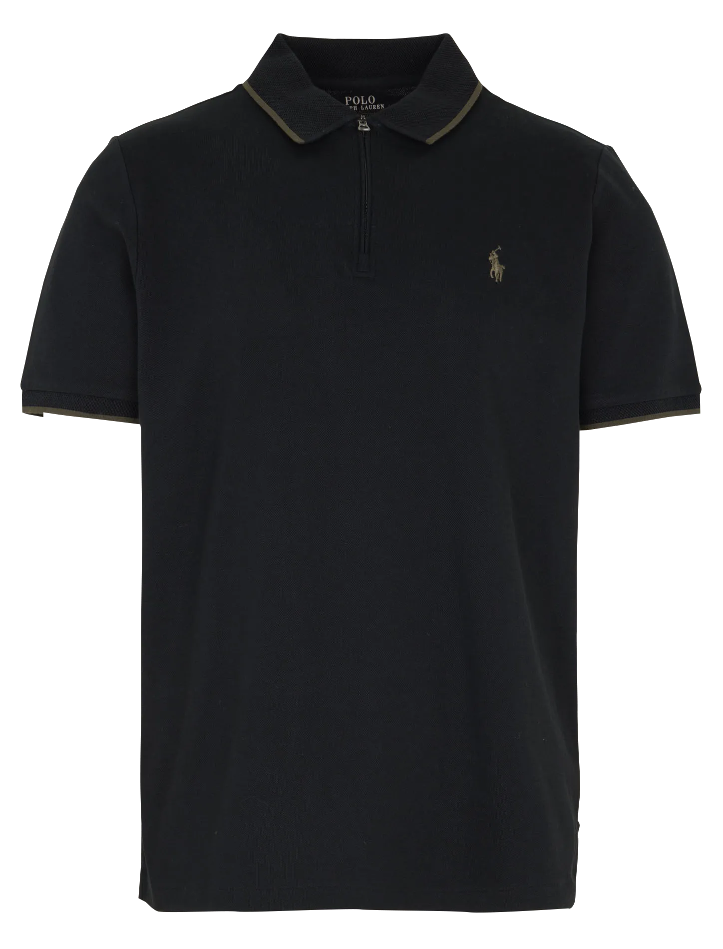 Slimfit-Poloshirt aus Baumwoll-Mix Schwarz