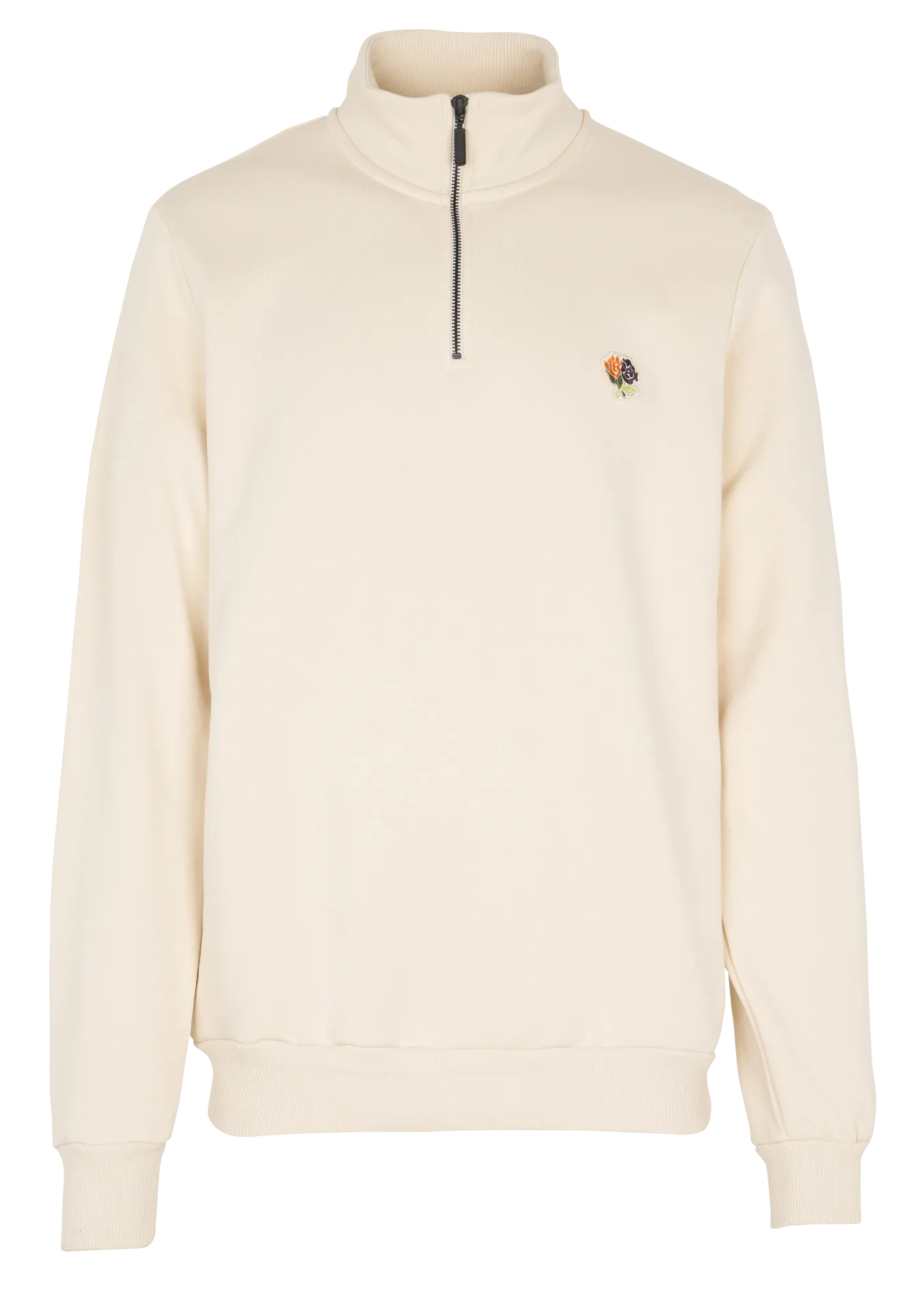 Oversize-Sweatshirt aus Baumwolle mit Stehkragen Beige FELIPE