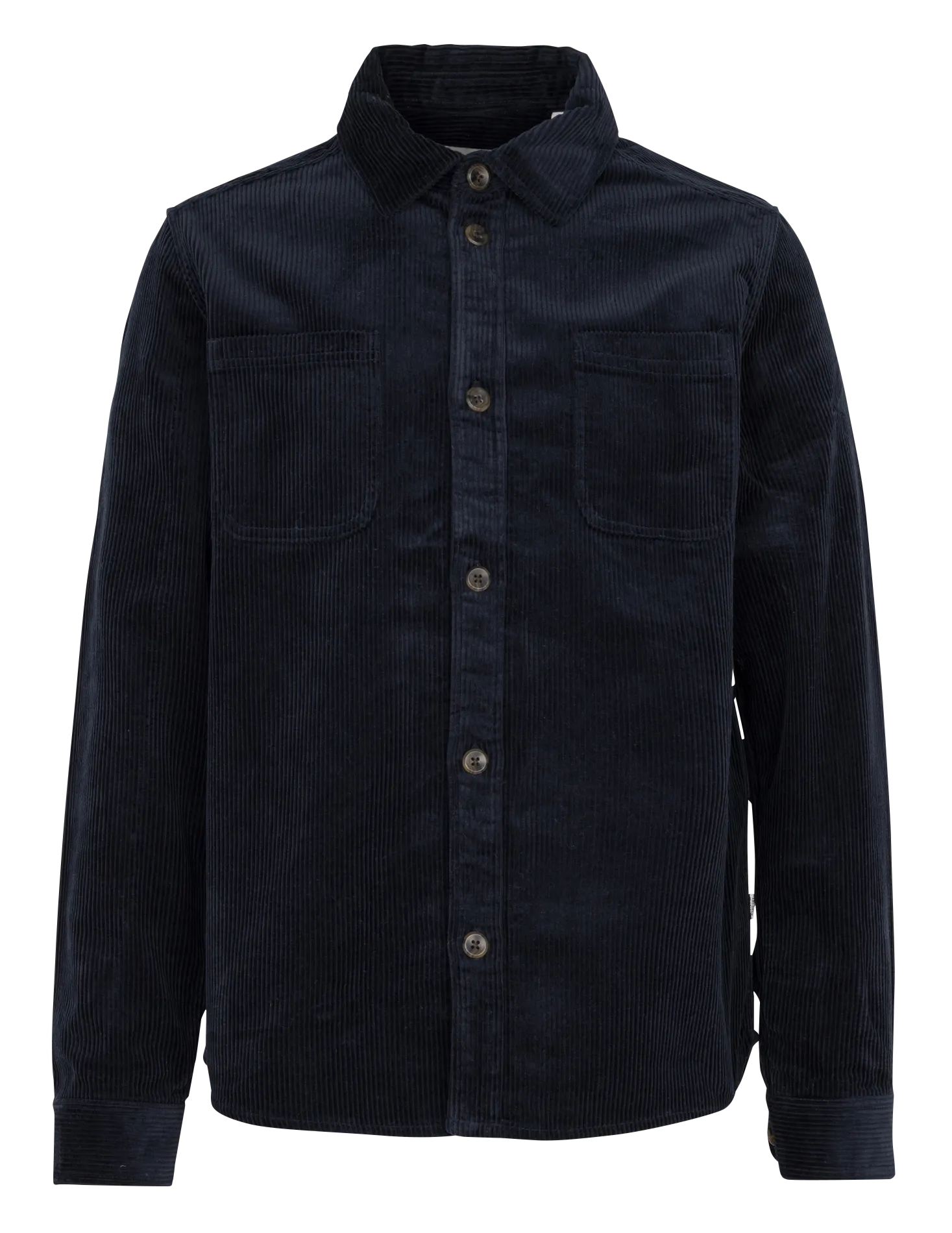 Baumwoll-Hemdjacke mit klassischem Kragen Blau KODY