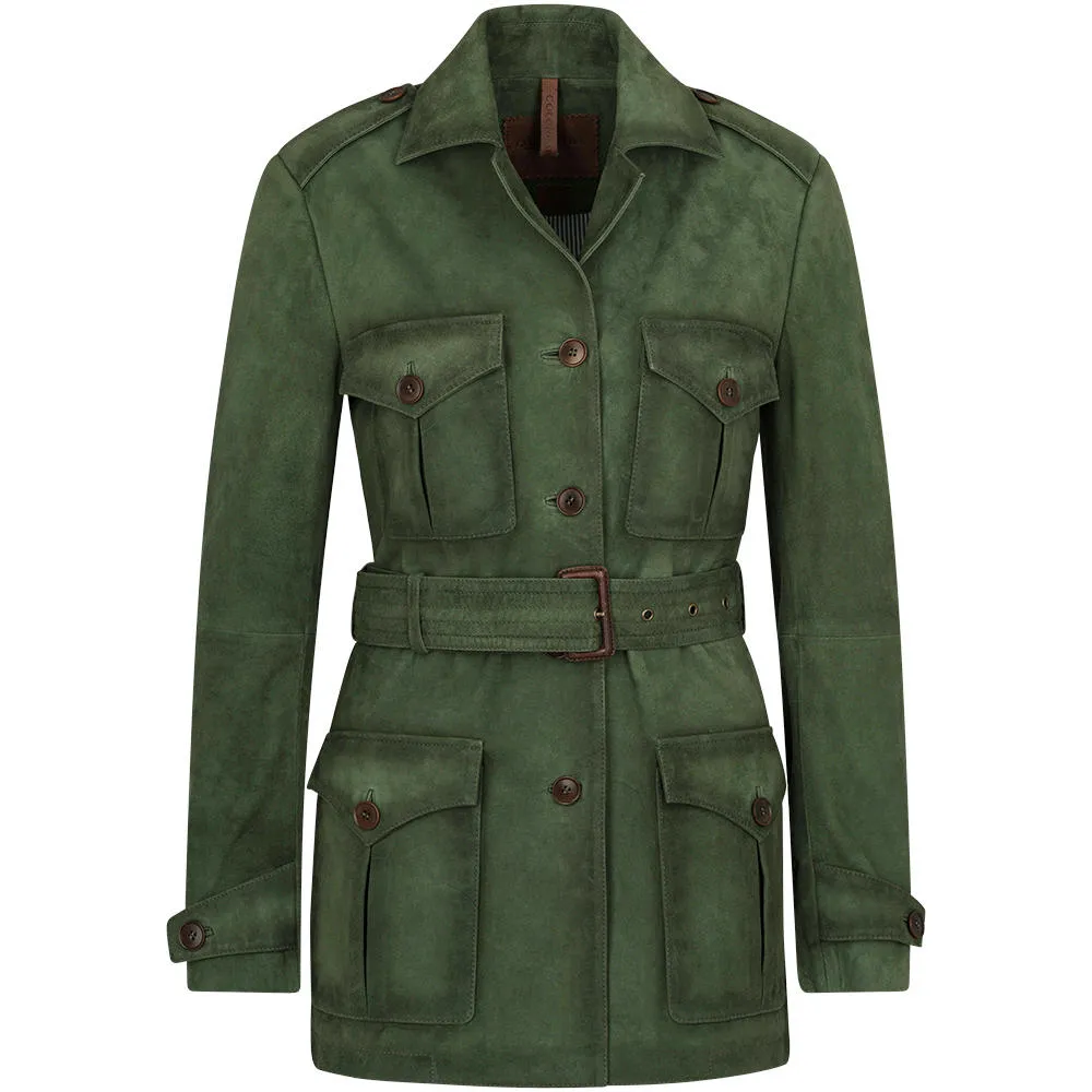 Damen Leder-Safari Jacke »Professeur Lady«