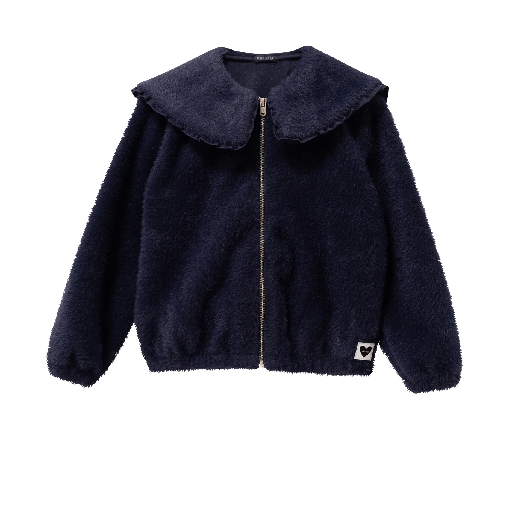 Oversize-Blazer mit Stehkragen Blau