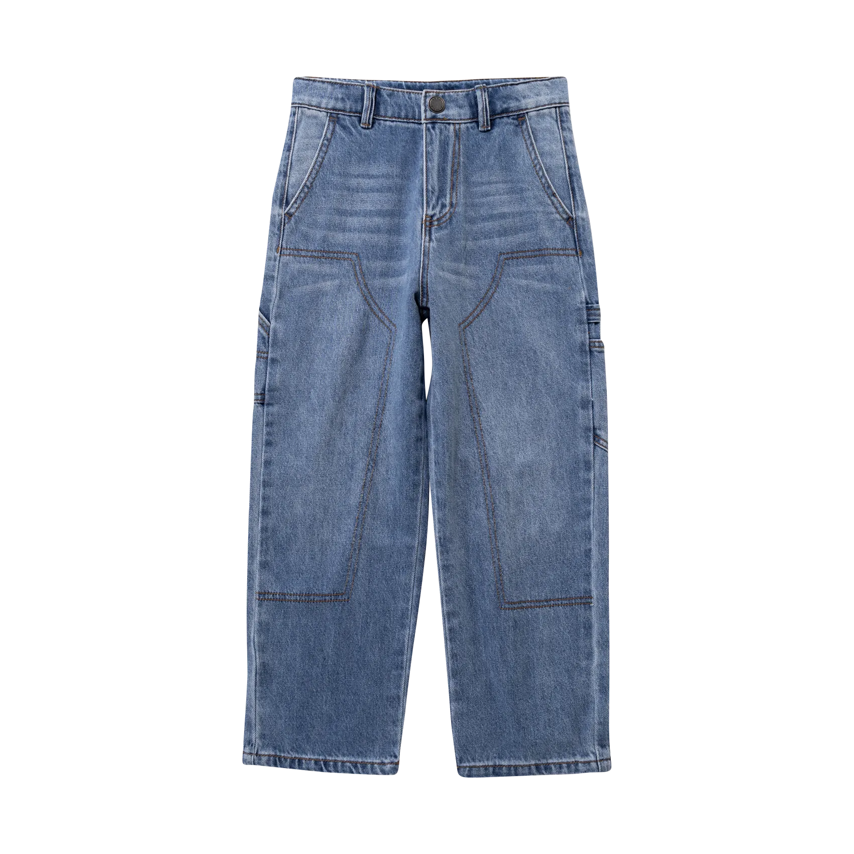 Baggy-Jeans aus Baumwolle Blau