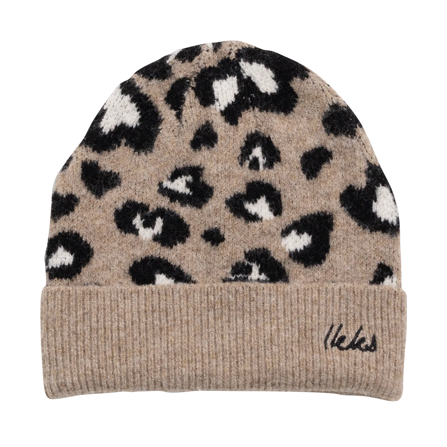 Mütze mit Print Beige