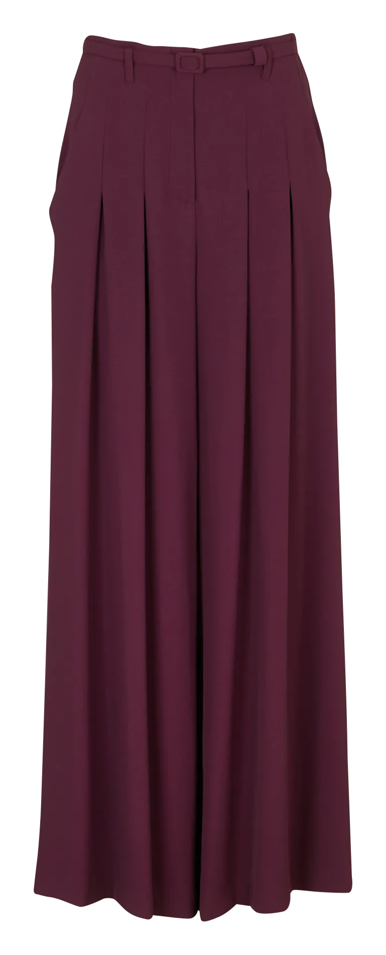 Azawood - Weite Hose mit hohem Bund Pflaume